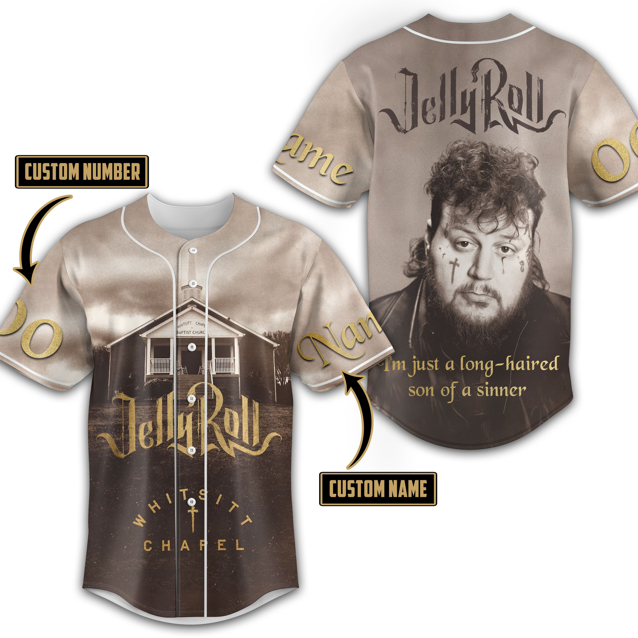 Jelly Roll Baseball Jersey For Fans