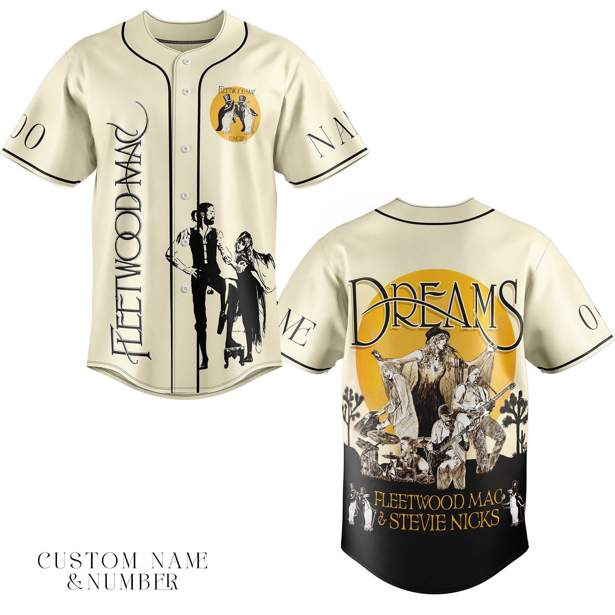 Fleetwood Mac Baseball Jersey For Fans
