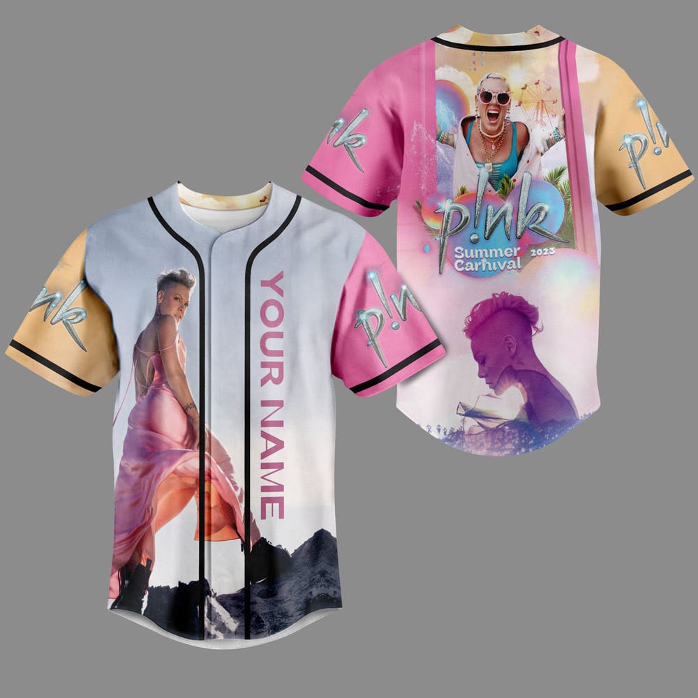 Pink Summer Carnival Baseball Jersey For Fans