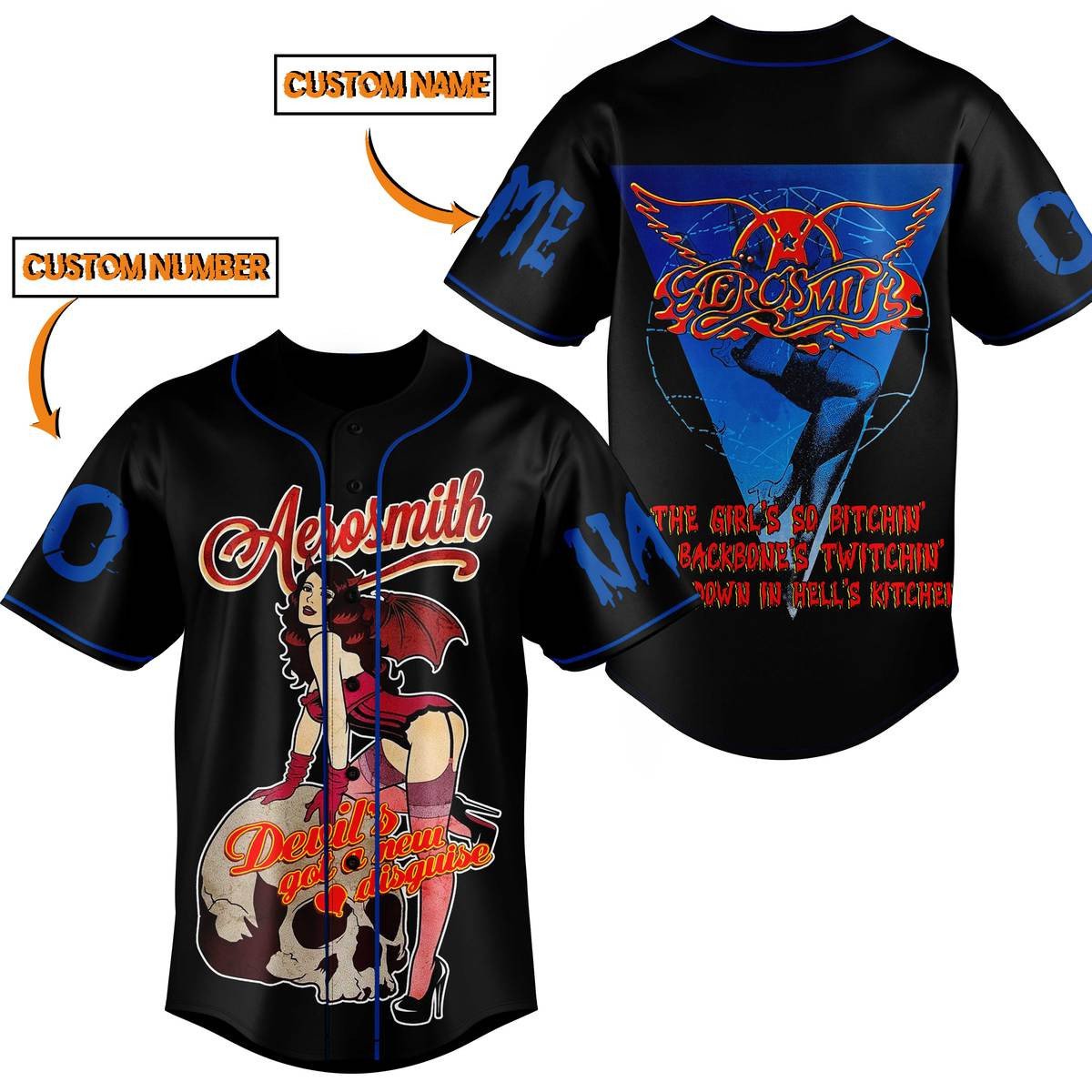 Aerosmith Baseball Jersey For Fans