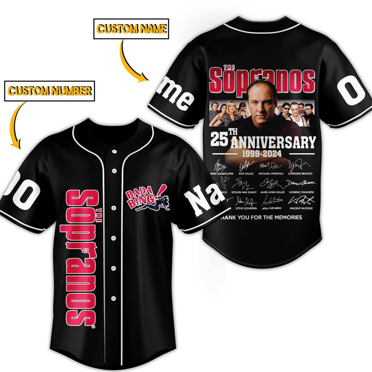 The Sopranos Baseball Jersey For Fans