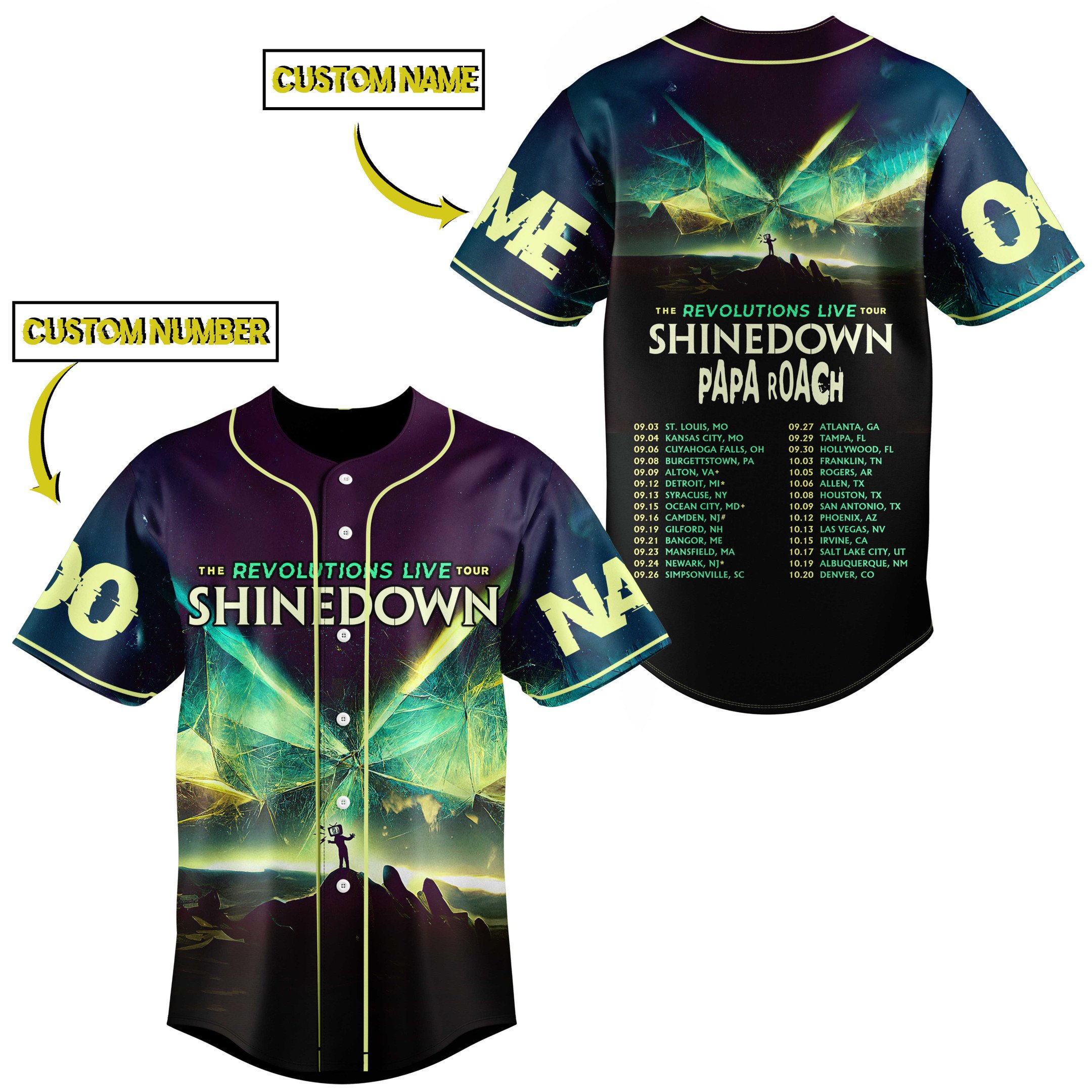 Papa Roach Baseball Jersey For Fans