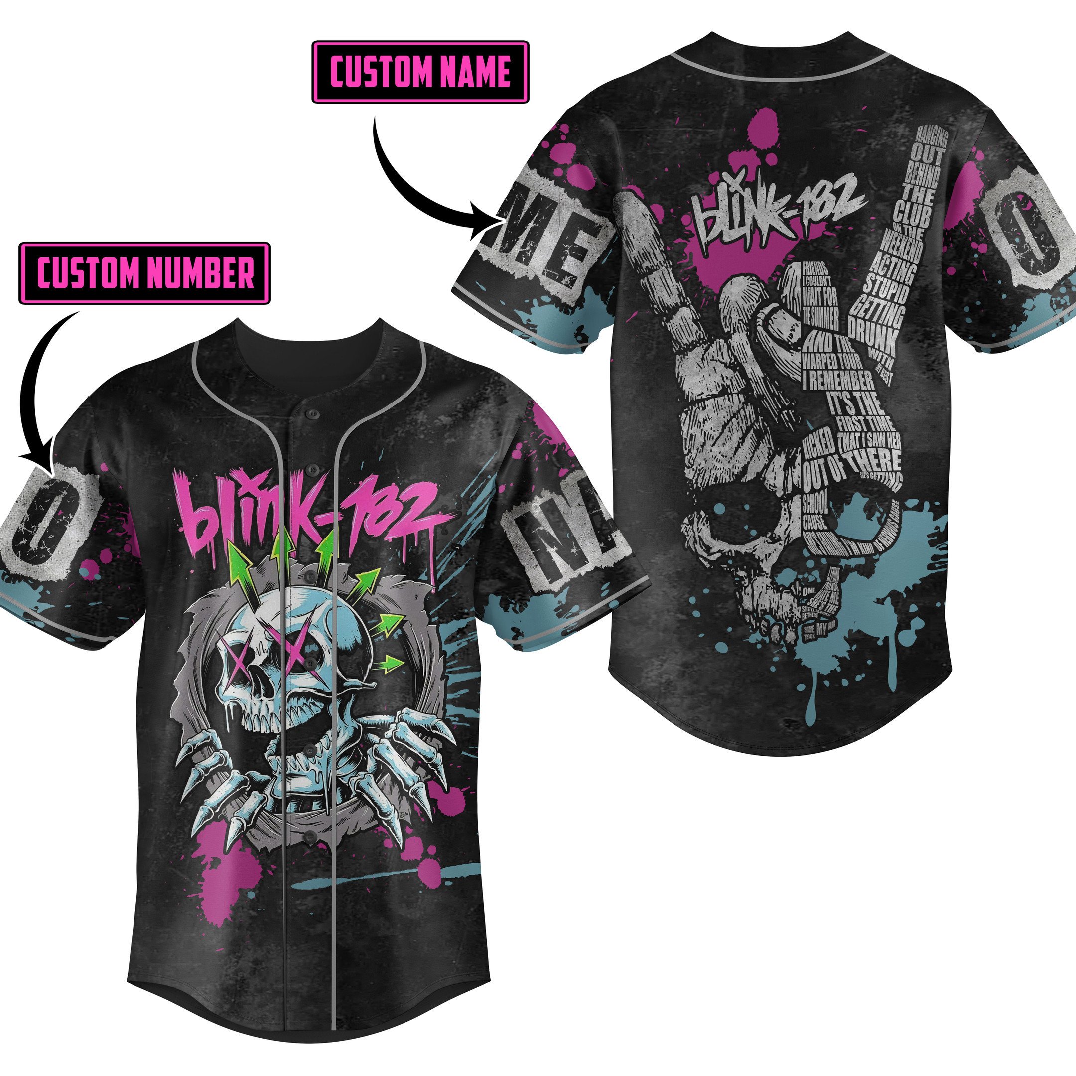 Blink 182Baseball Jersey For Fans