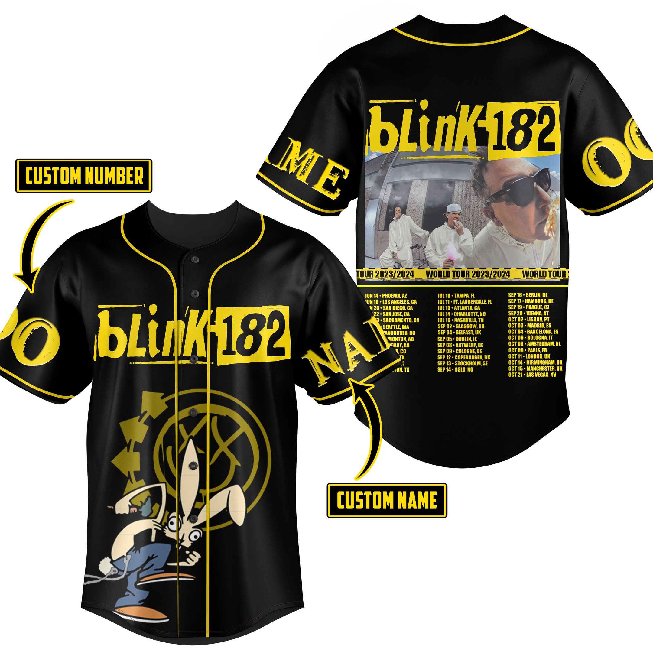 Blink 182Baseball Jersey For Fans