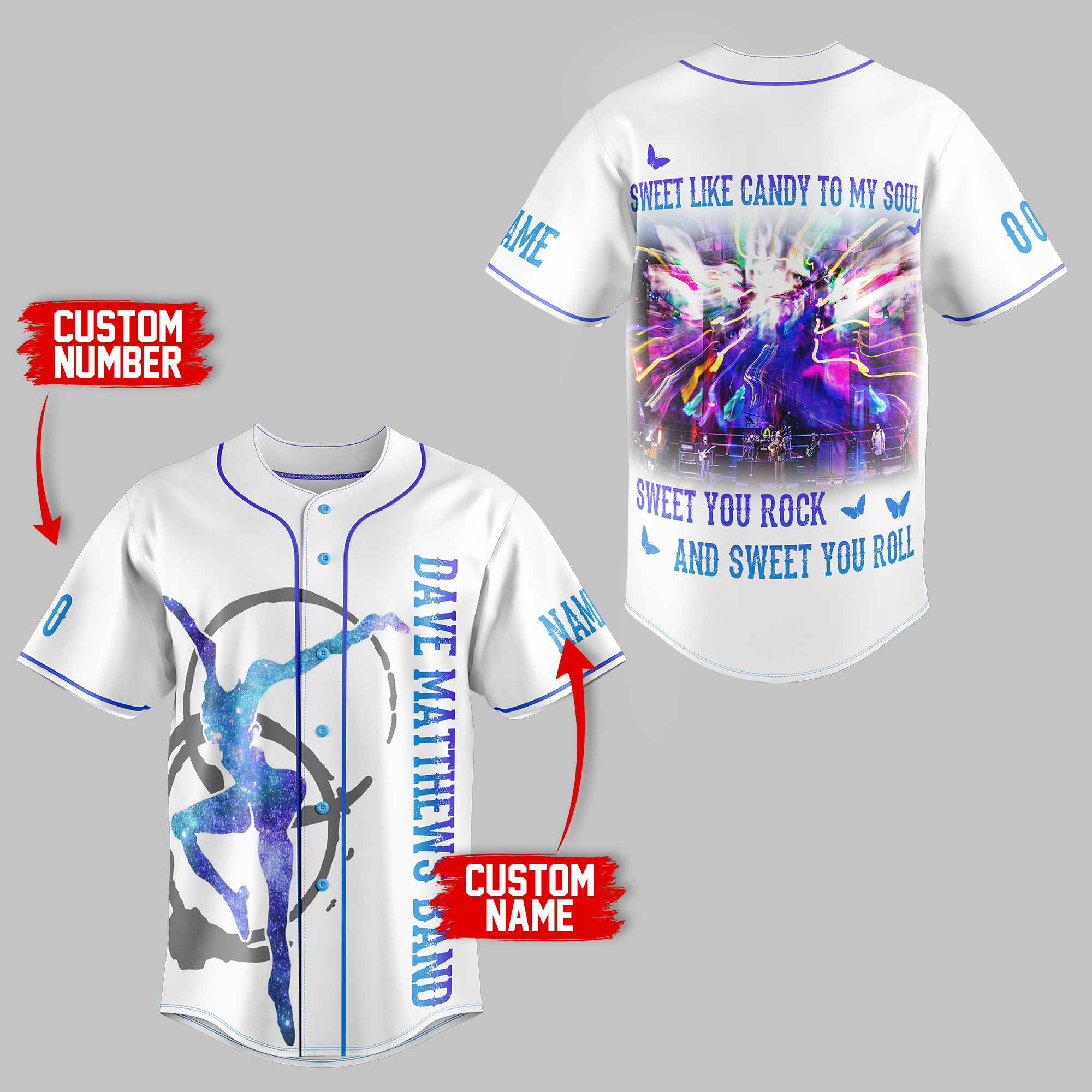 Dave Matthews Band Baseball Jersey For Fans