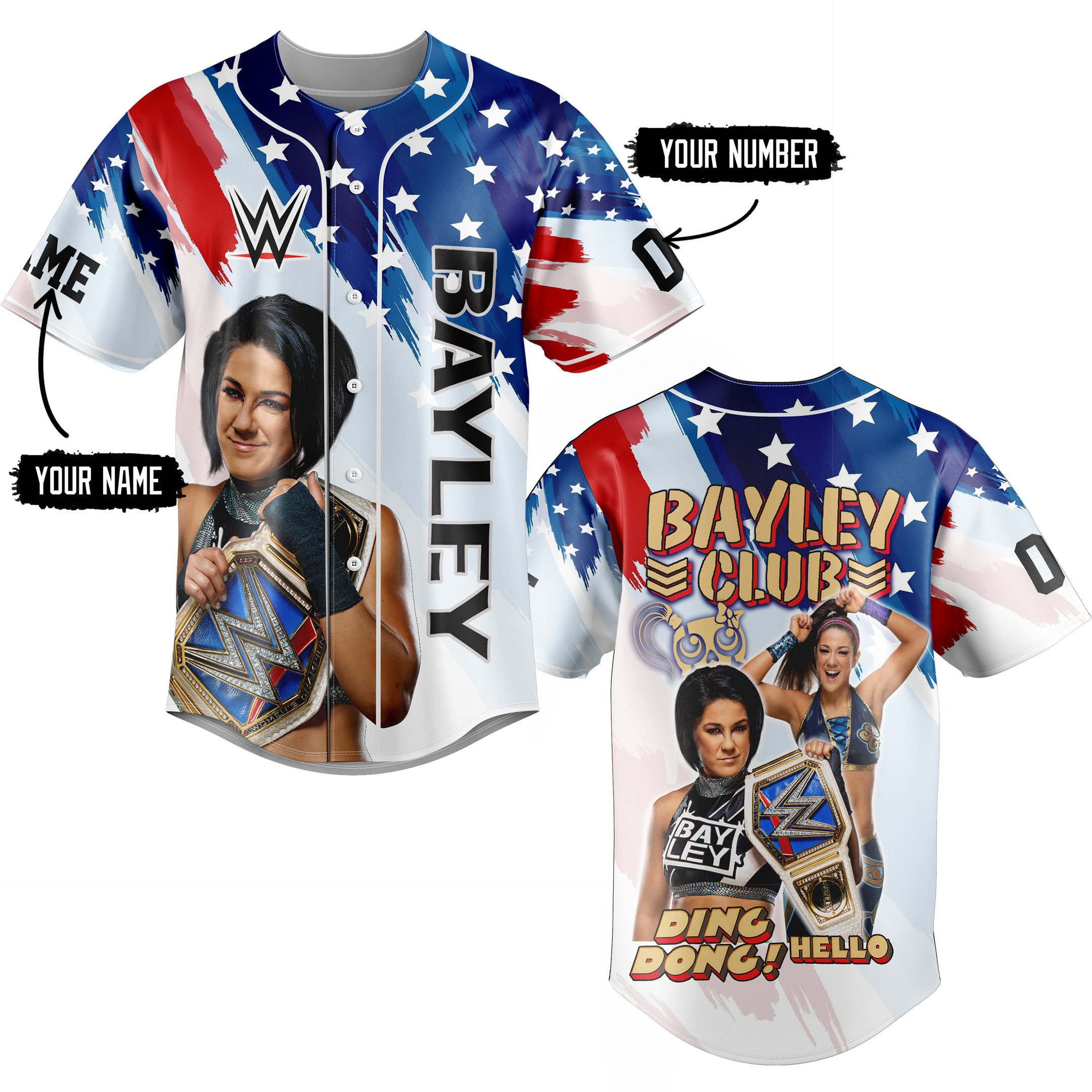 Bayley Baseball Jersey For Fans