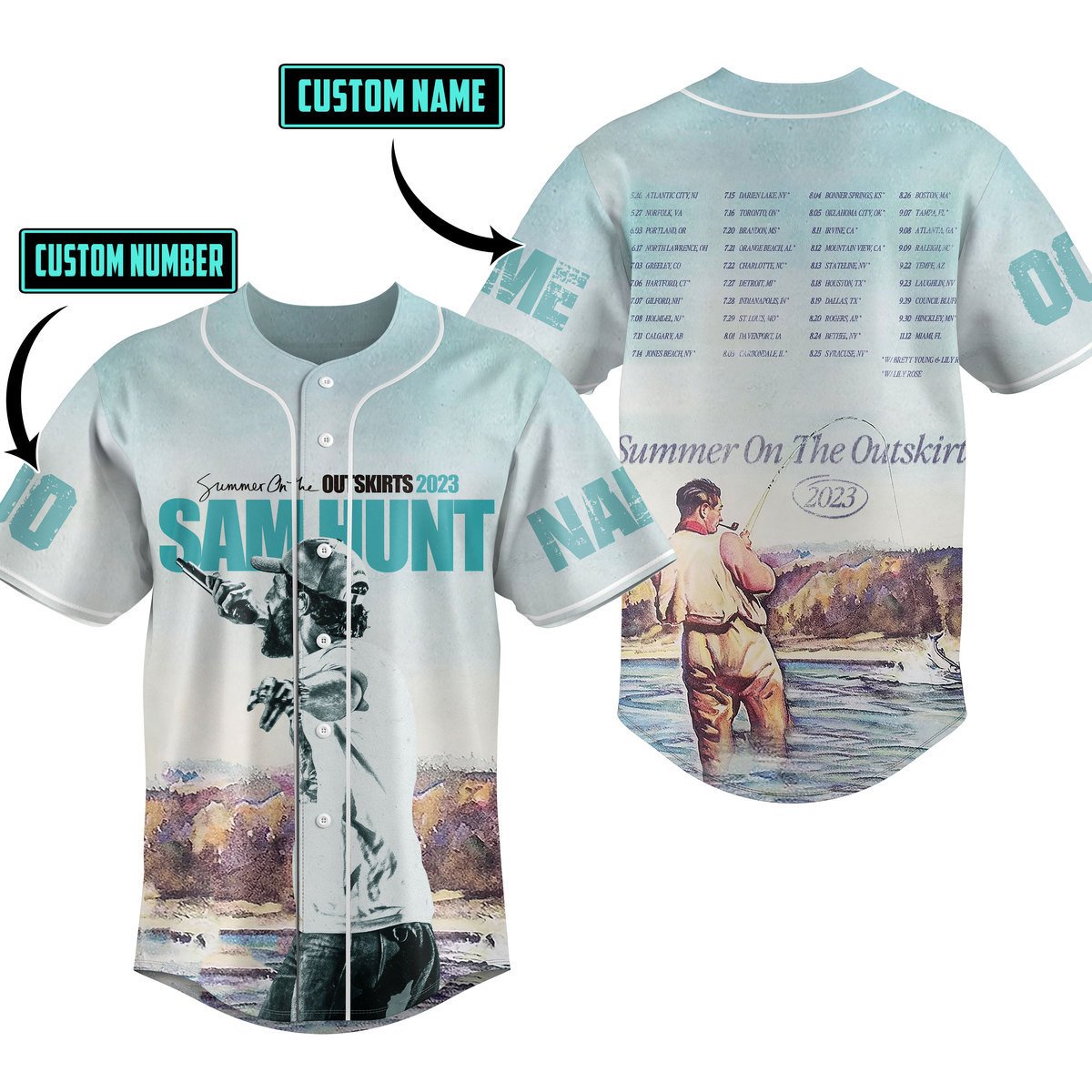 Sam Hunt Baseball Jersey For Fans