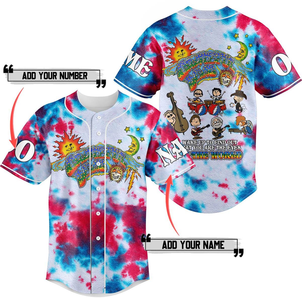 Grateful Dead Baseball Jersey For Fans