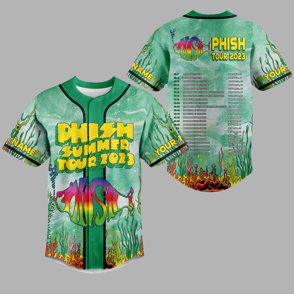 Phish Summer Tour Baseball Jersey For Fans