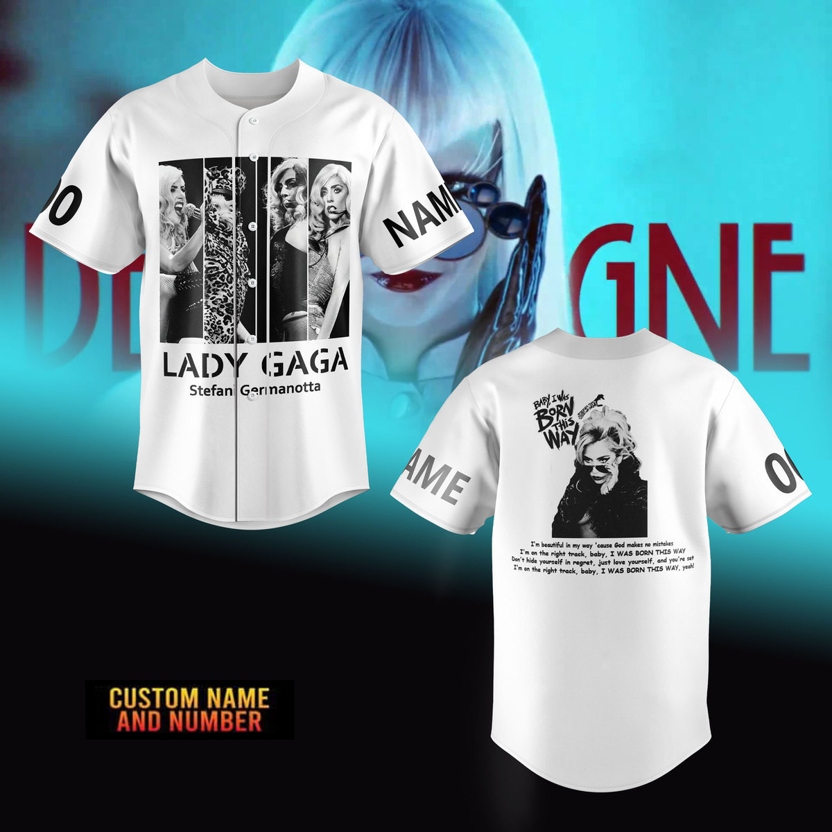Lady Gaga Baseball Jersey For Fans