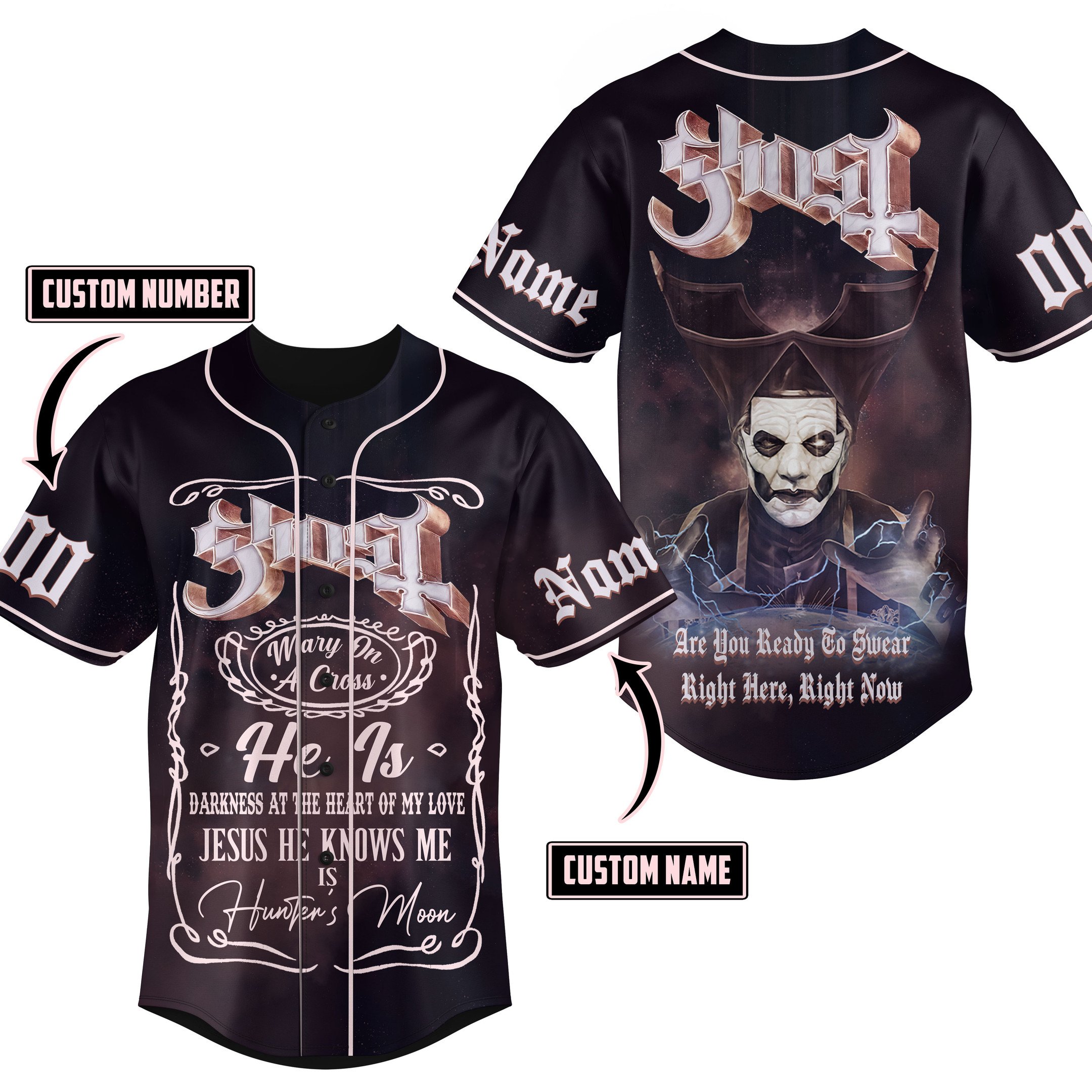 Ghost Baseball Jersey For Fans