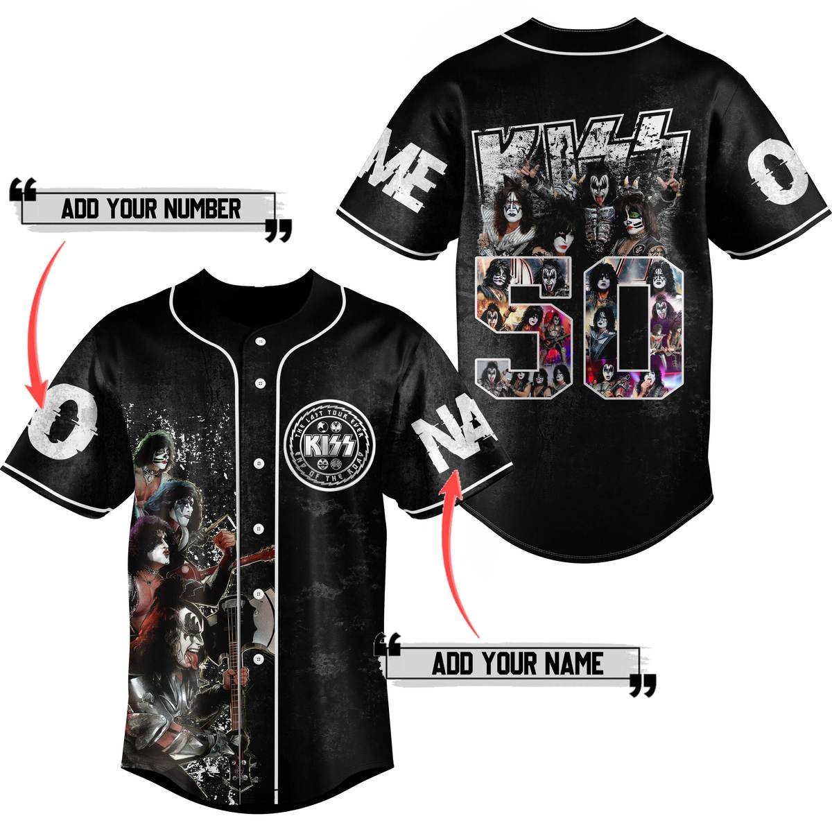 Kiss Baseball Jersey For Fans