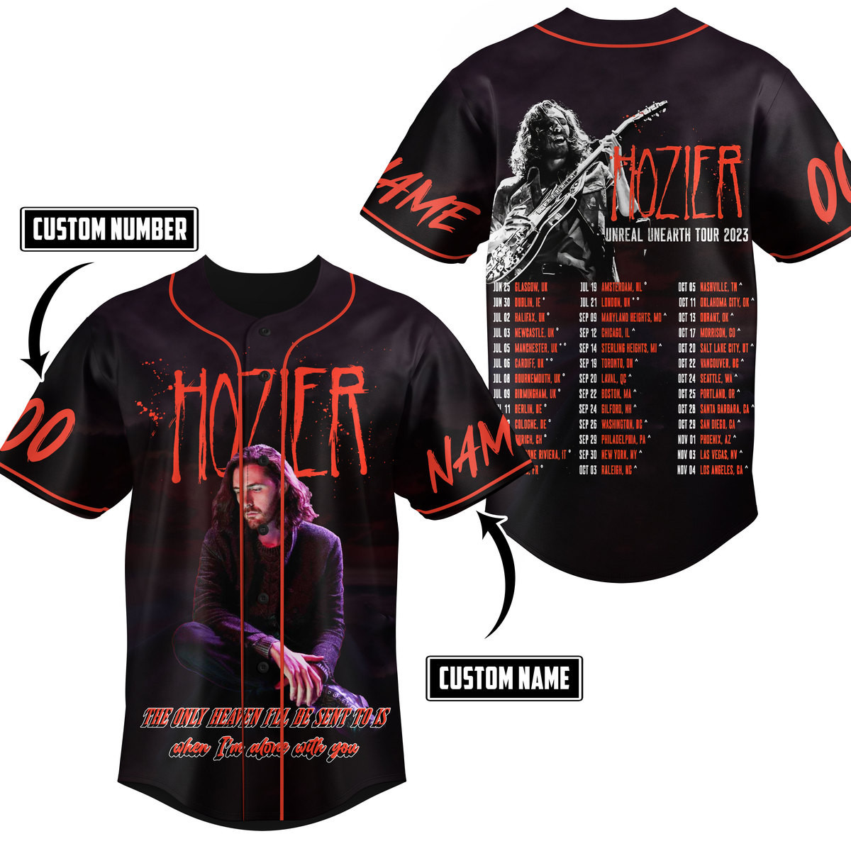 Hozier Baseball Jersey For Fans