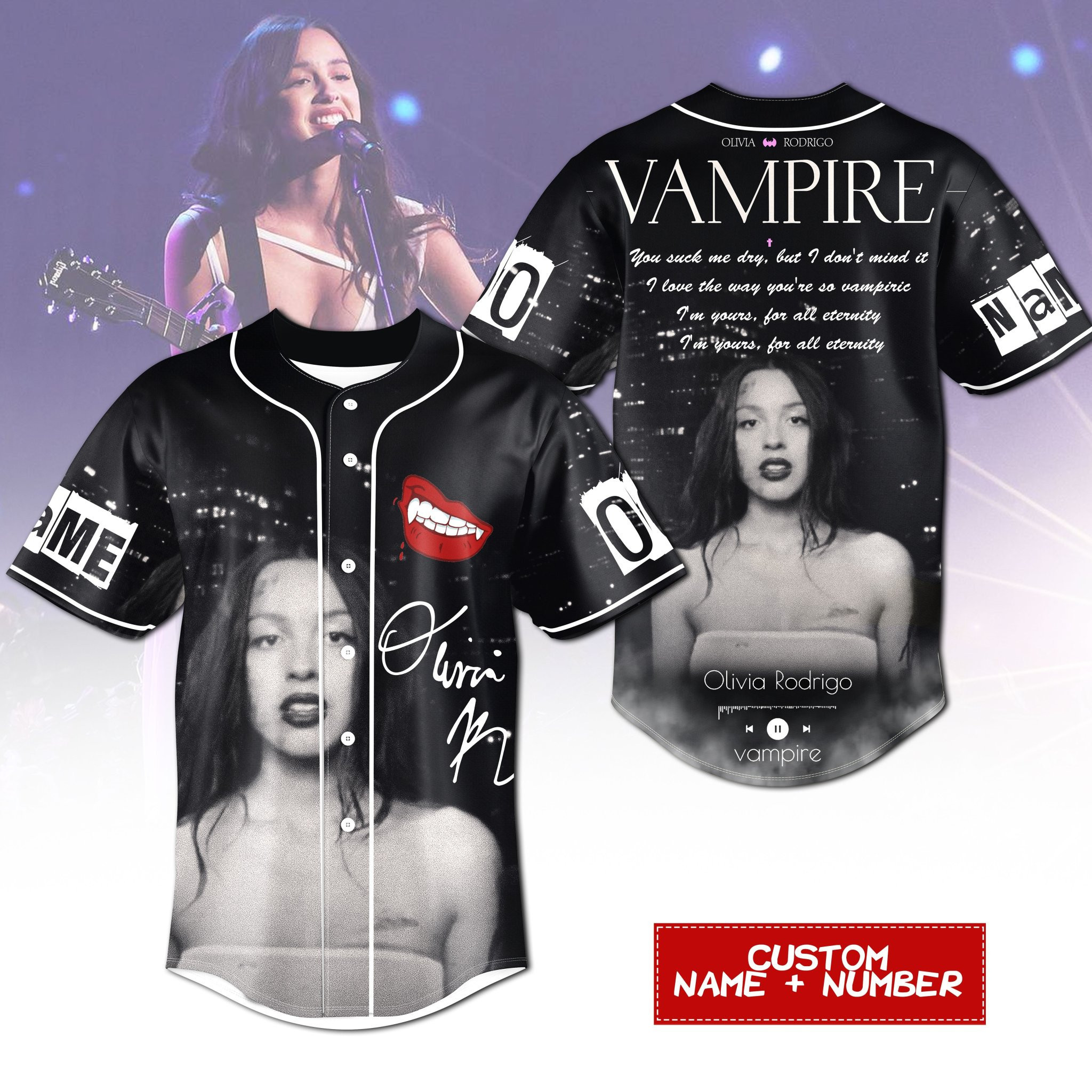 Olivia Rodrigo Baseball Jersey For Fans