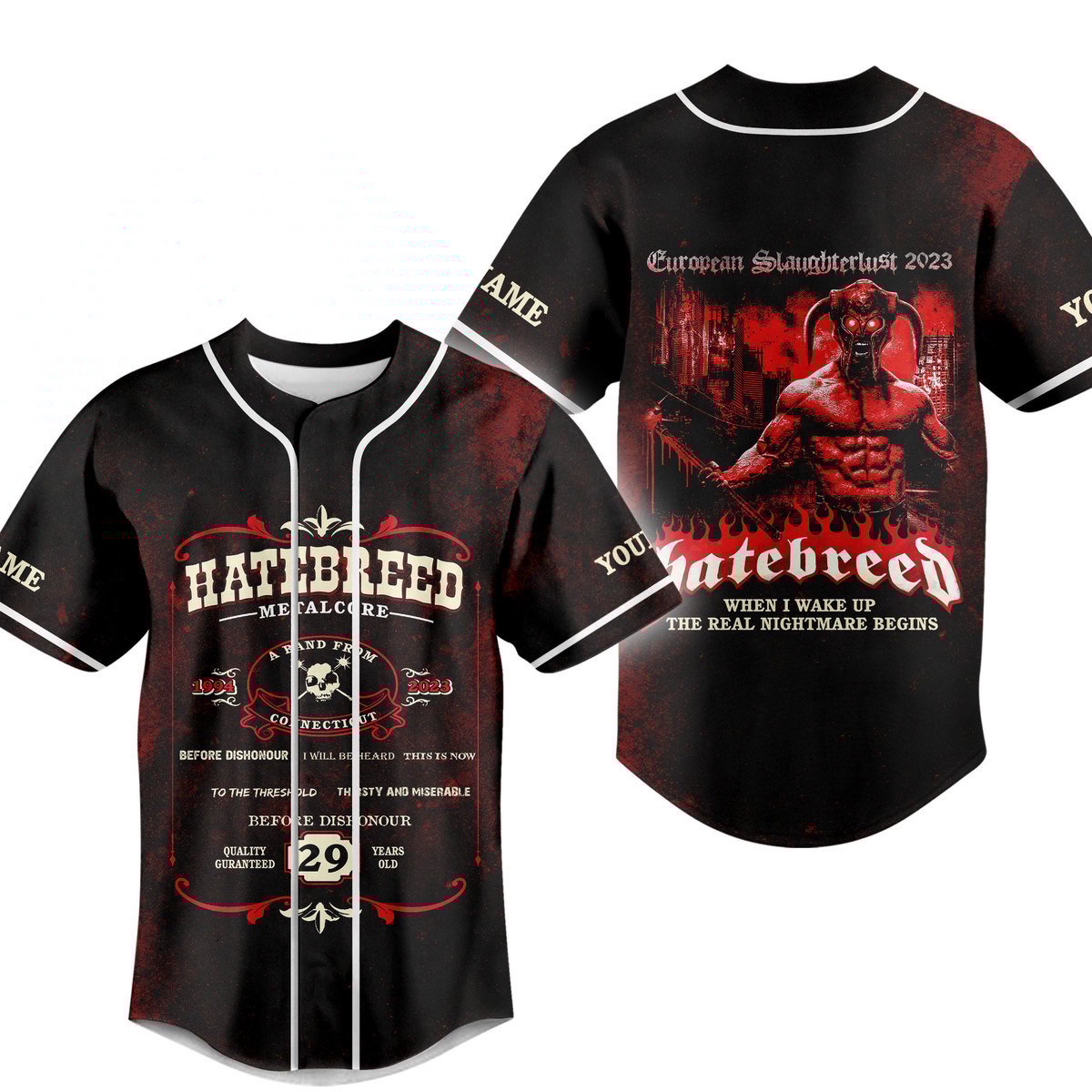 Hatebreed Baseball Jersey For Fans