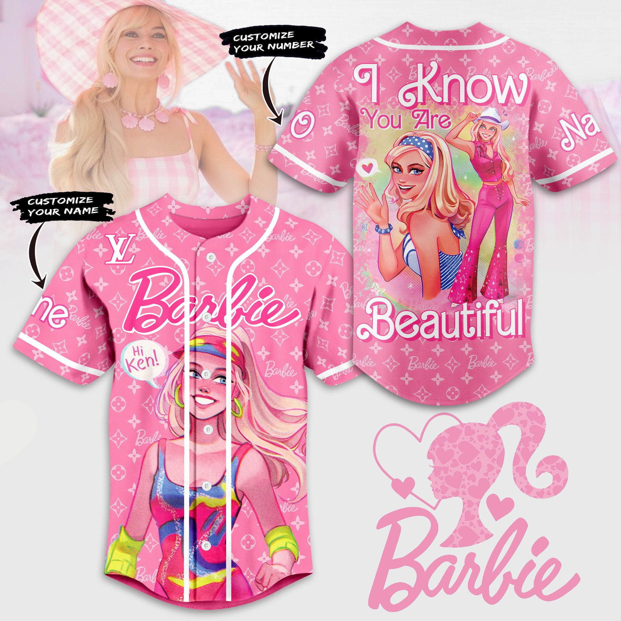 Barbie Baseball Jersey For Fans