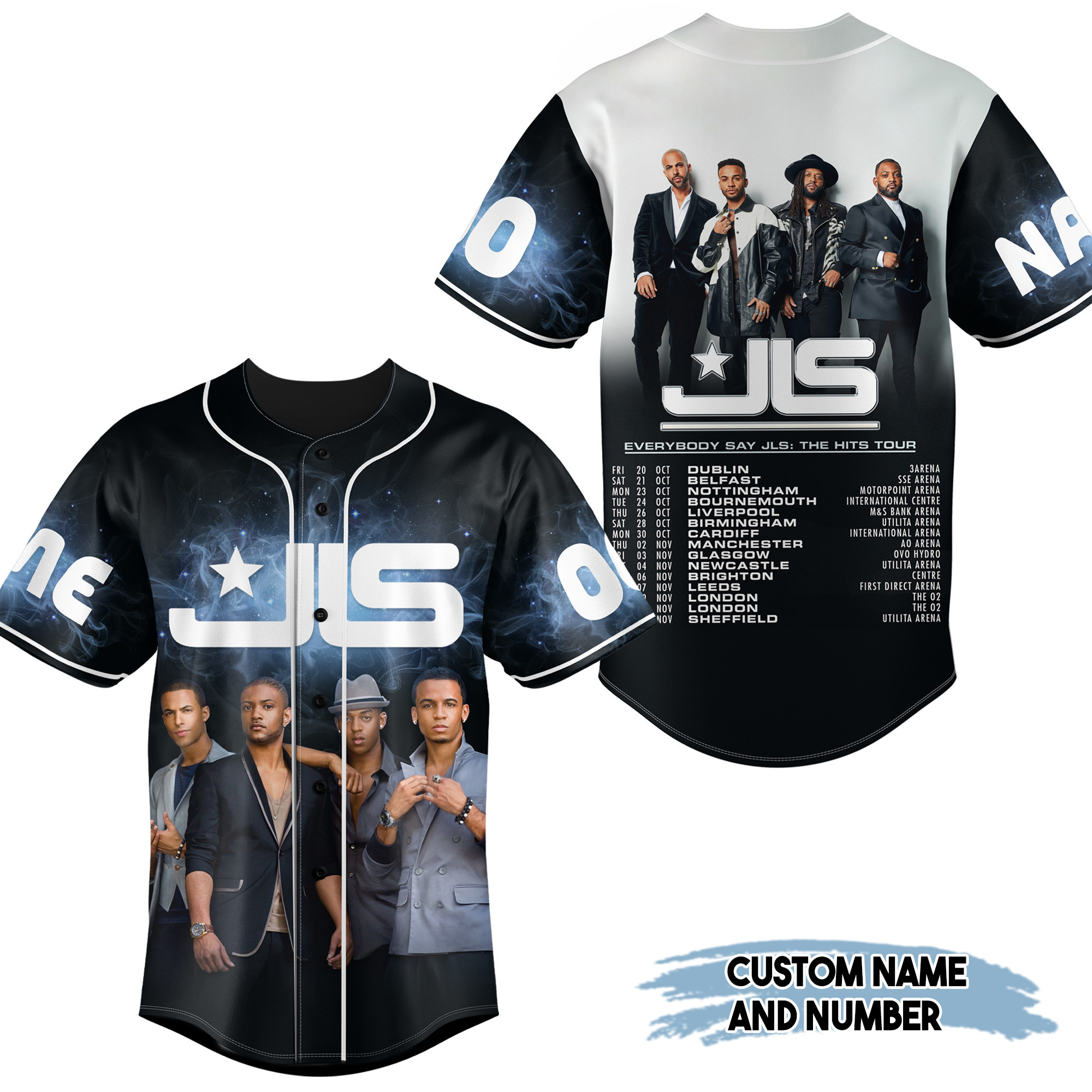 Everybody Say Jls The Hits Tour Baseball Jersey For Fans