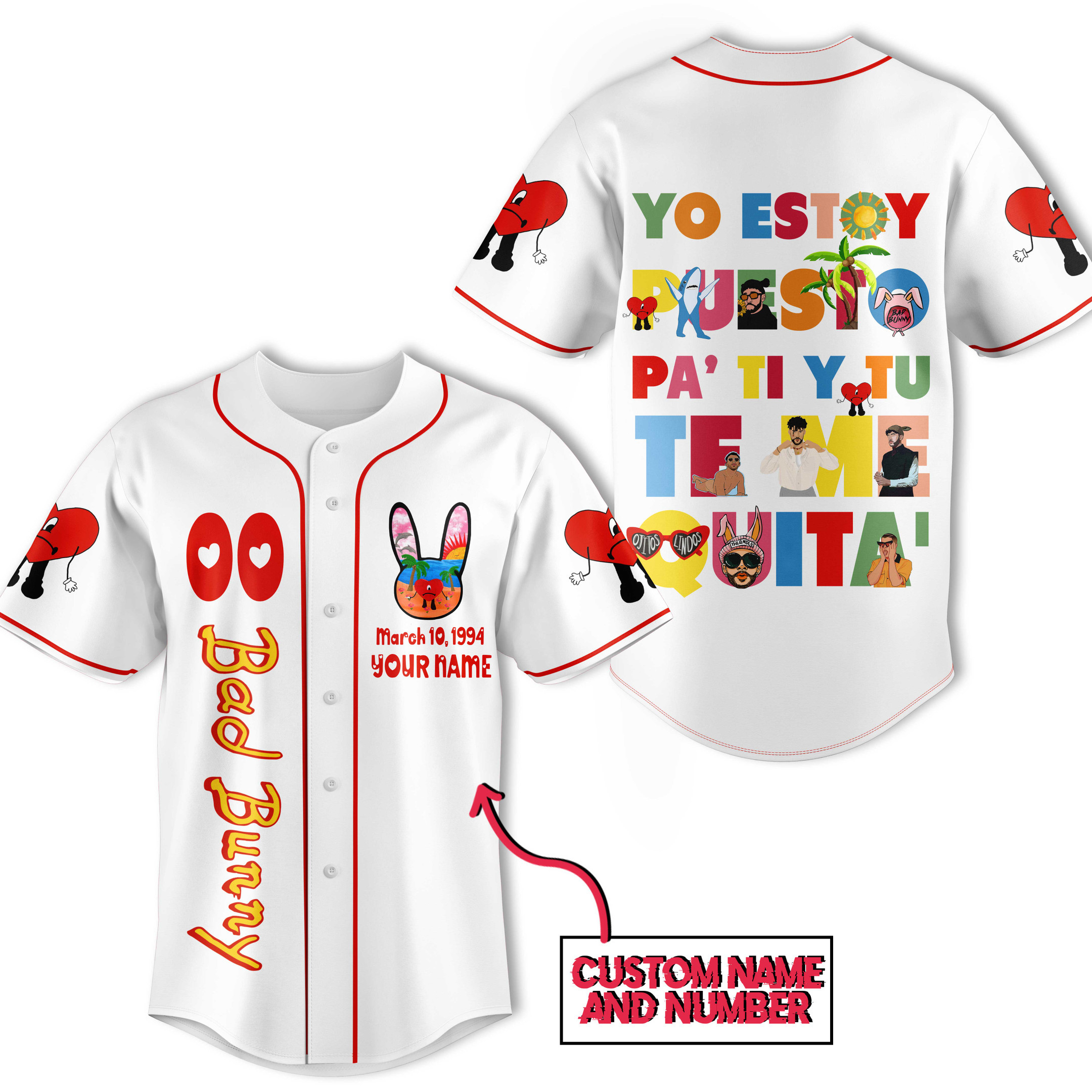 Bad Bunny Baseball Jersey For Fans