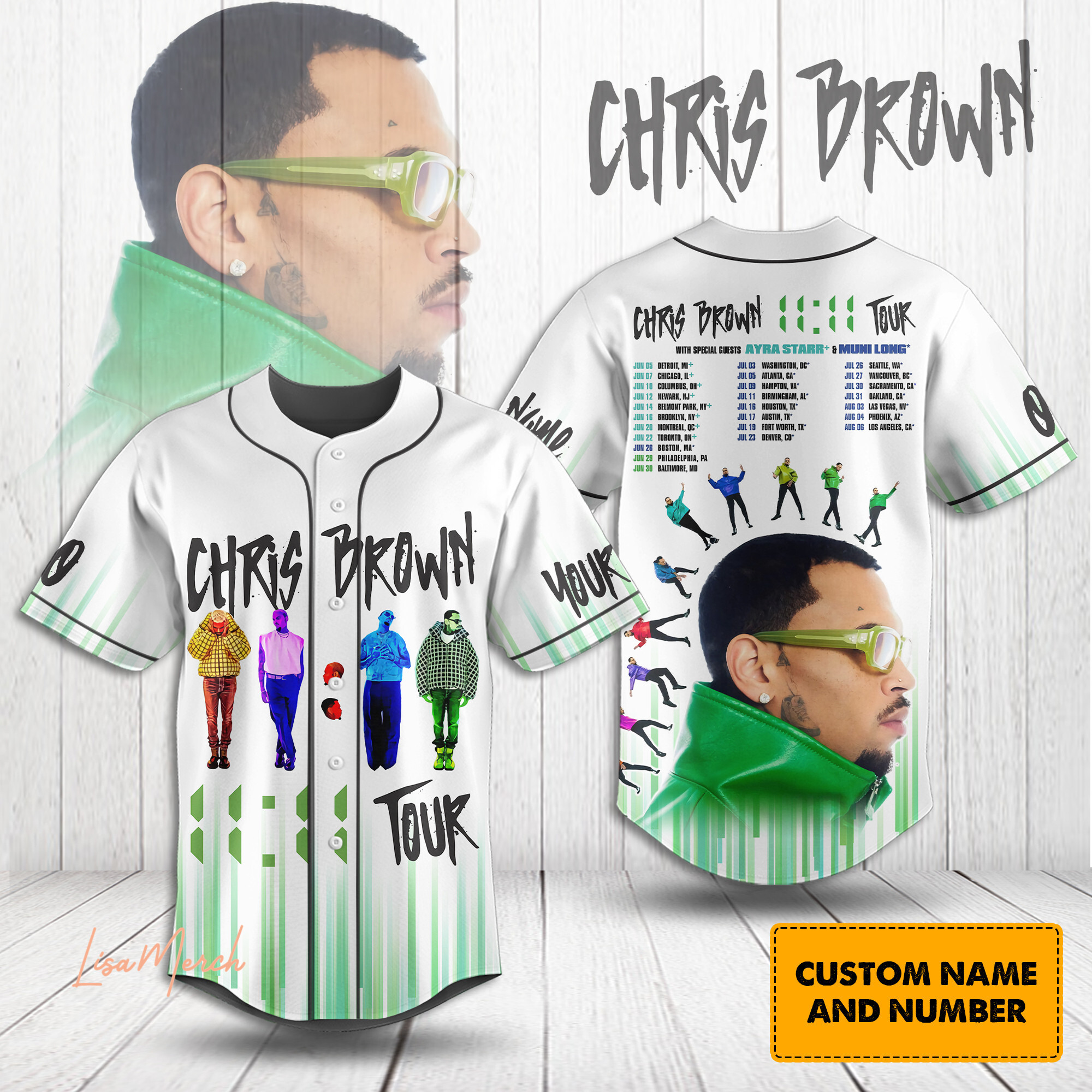 Chris Brown Baseball Jersey For Fans