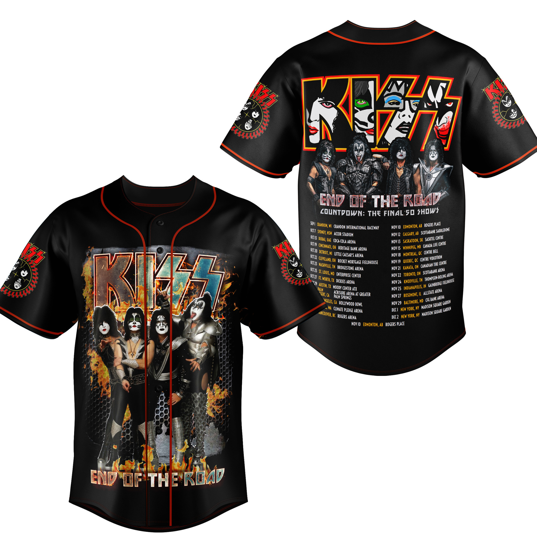 Kiss Baseball Jersey For Fans