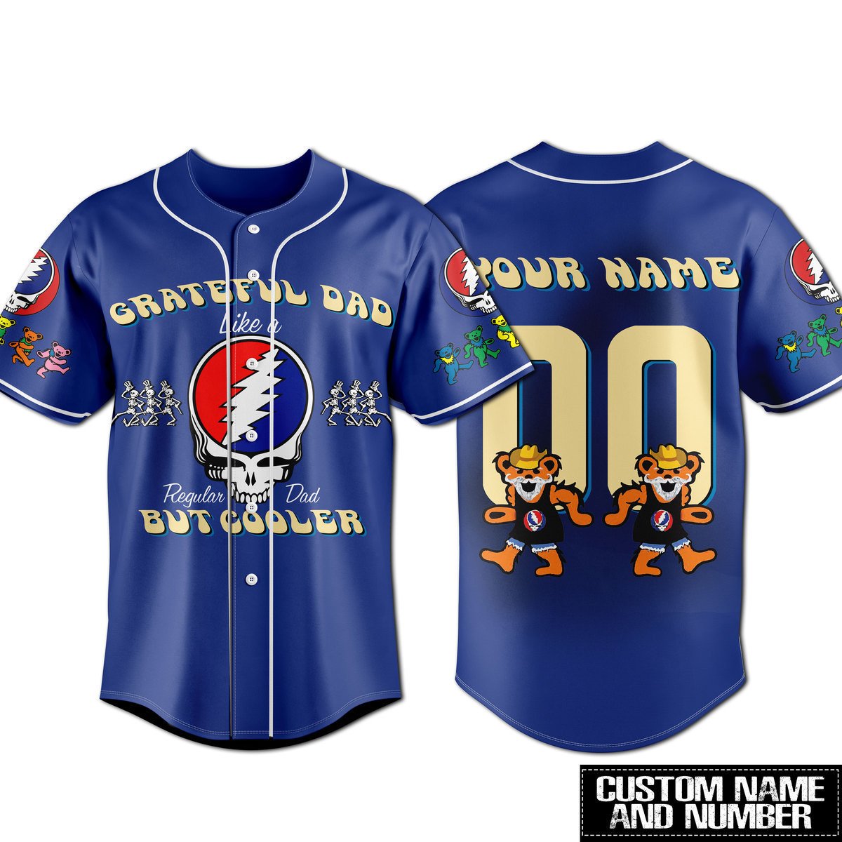Grateful Dead Baseball Jersey For Fans