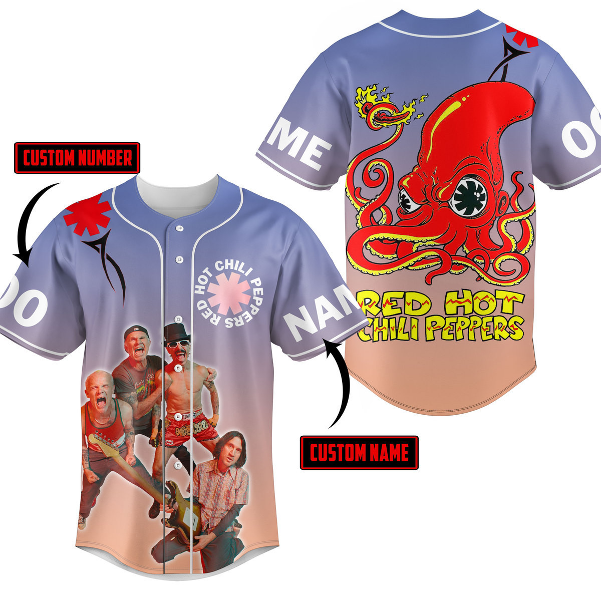 Red Hot Chili Peppers Baseball Jersey For Fans