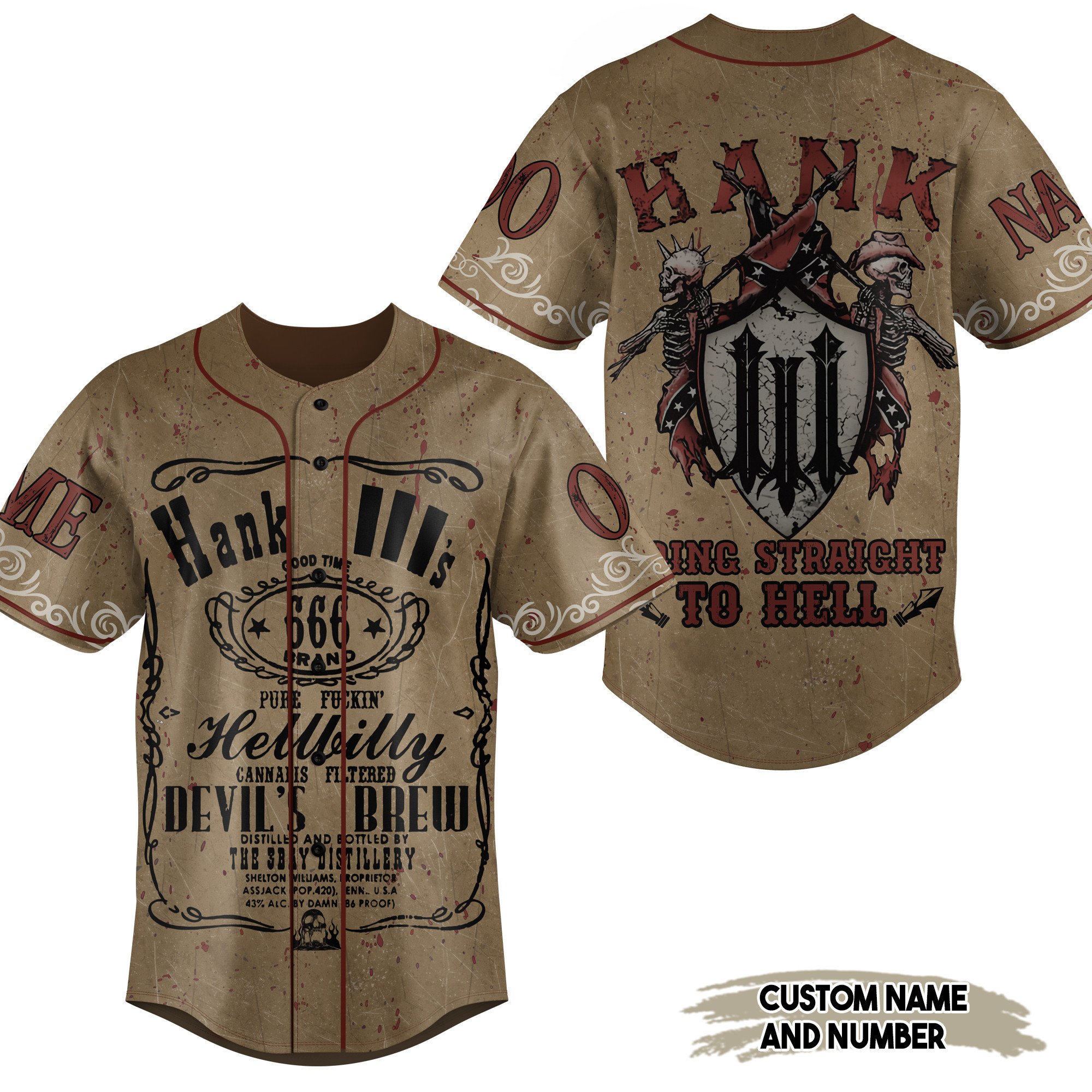 Hank Williams Baseball Jersey For Fans