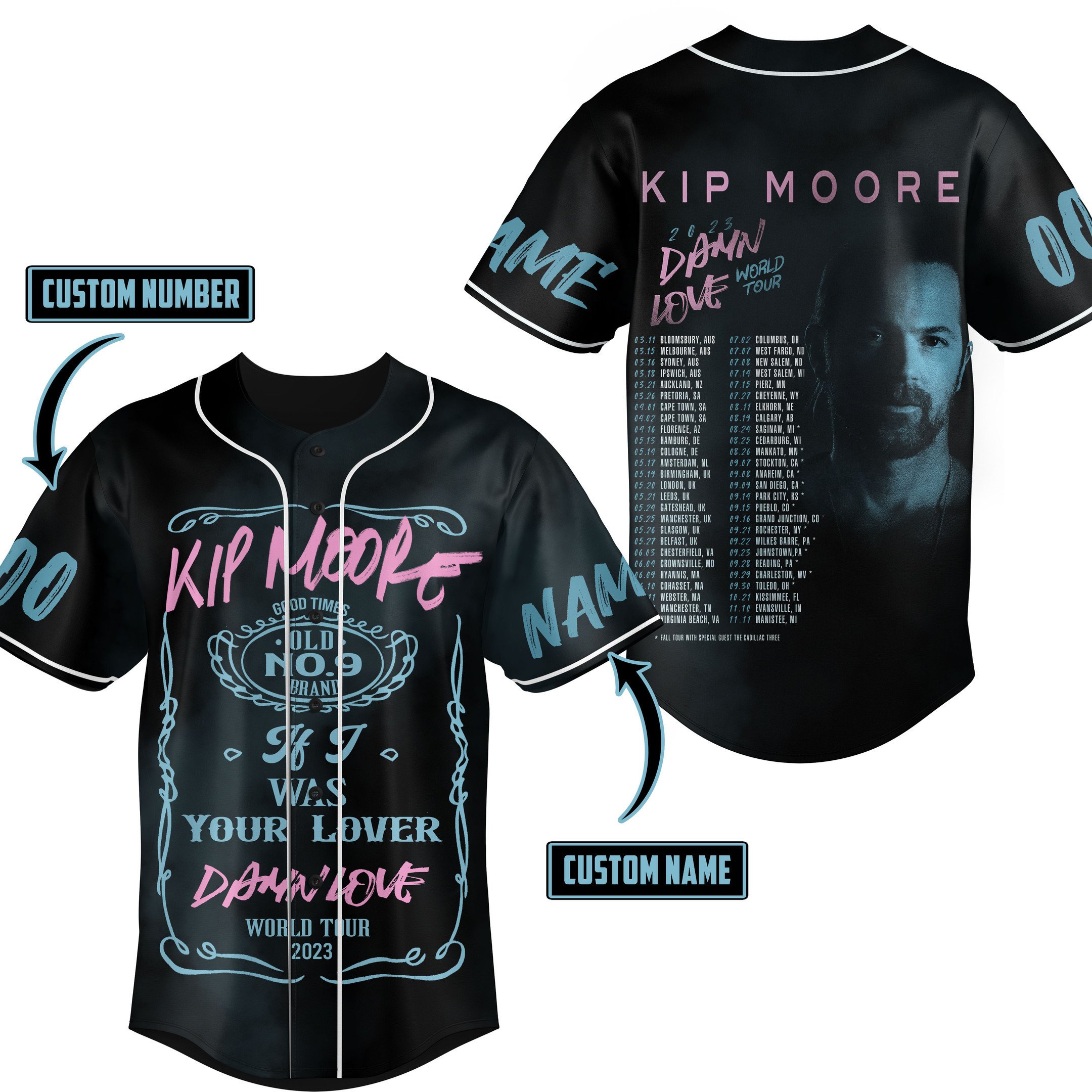 Damn Love Kip Moore Baseball Jersey For Fans