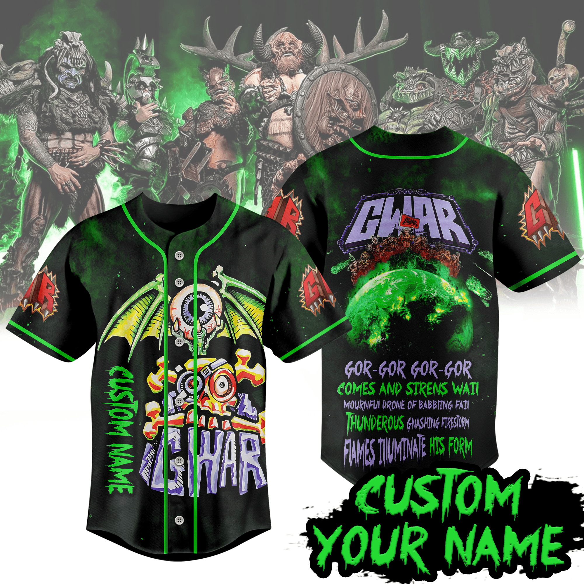 GorOr Gwar Baseball Jersey For Fans