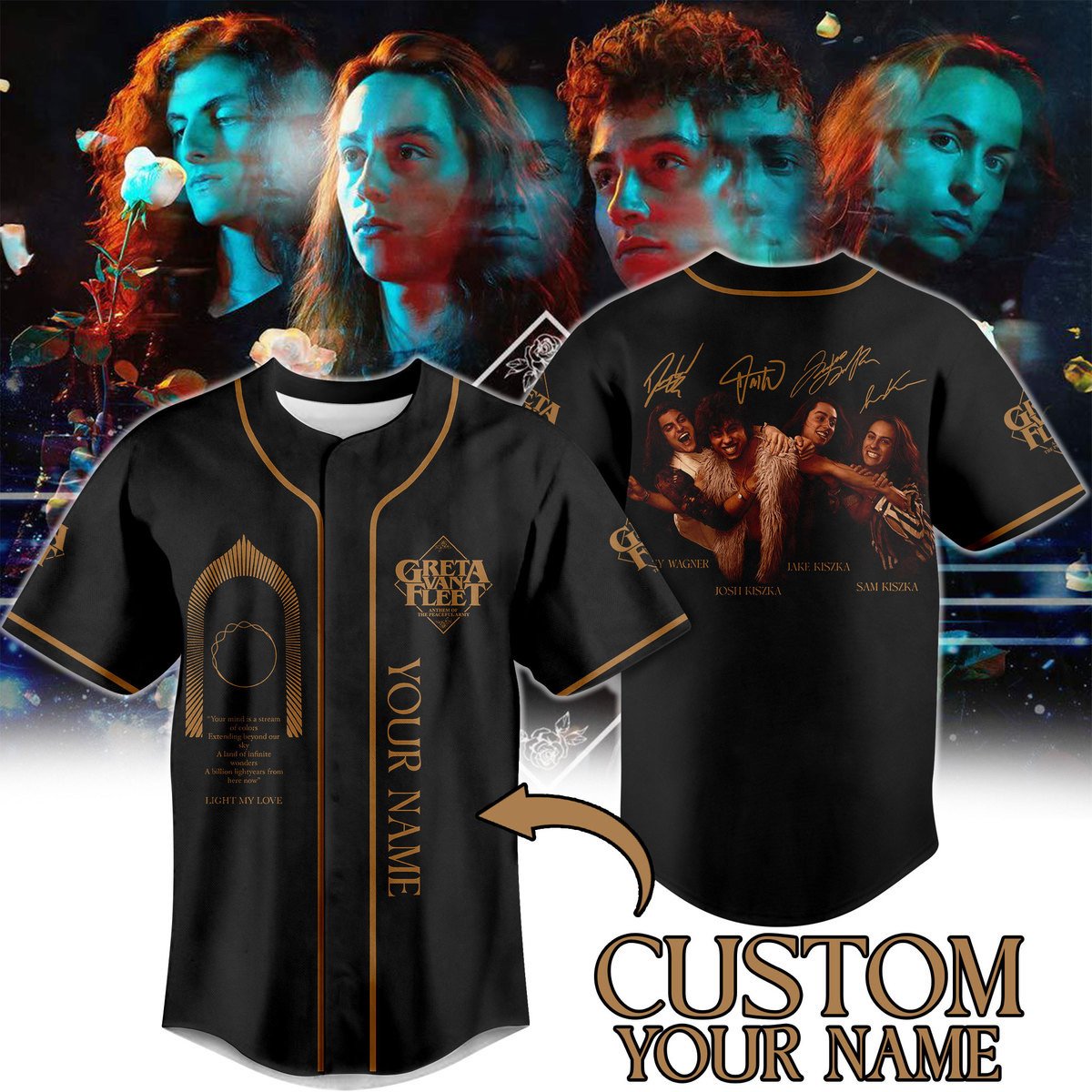 Greta Van Fleet Baseball Jersey For Fans