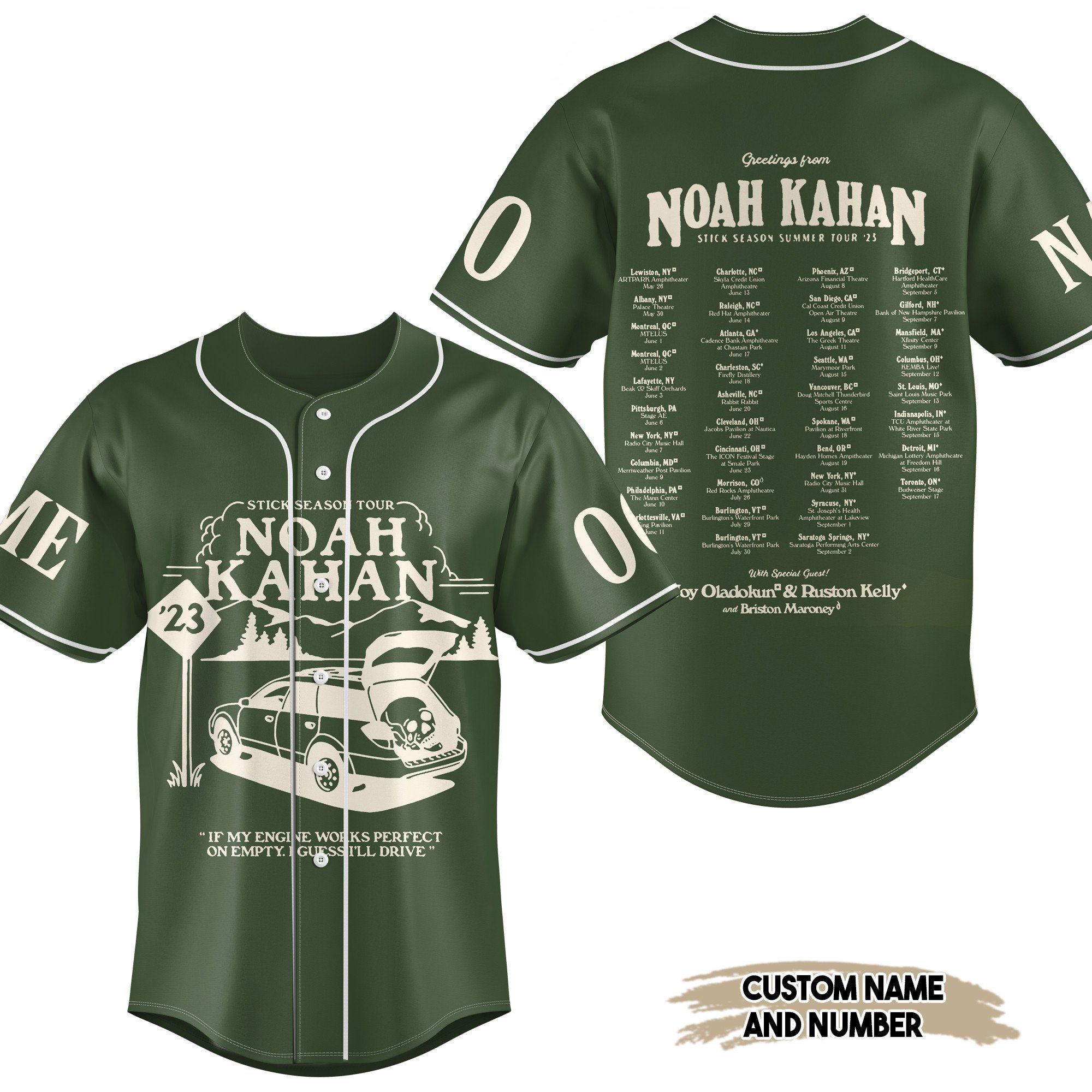 Noah Kahan Baseball Jersey For Fans
