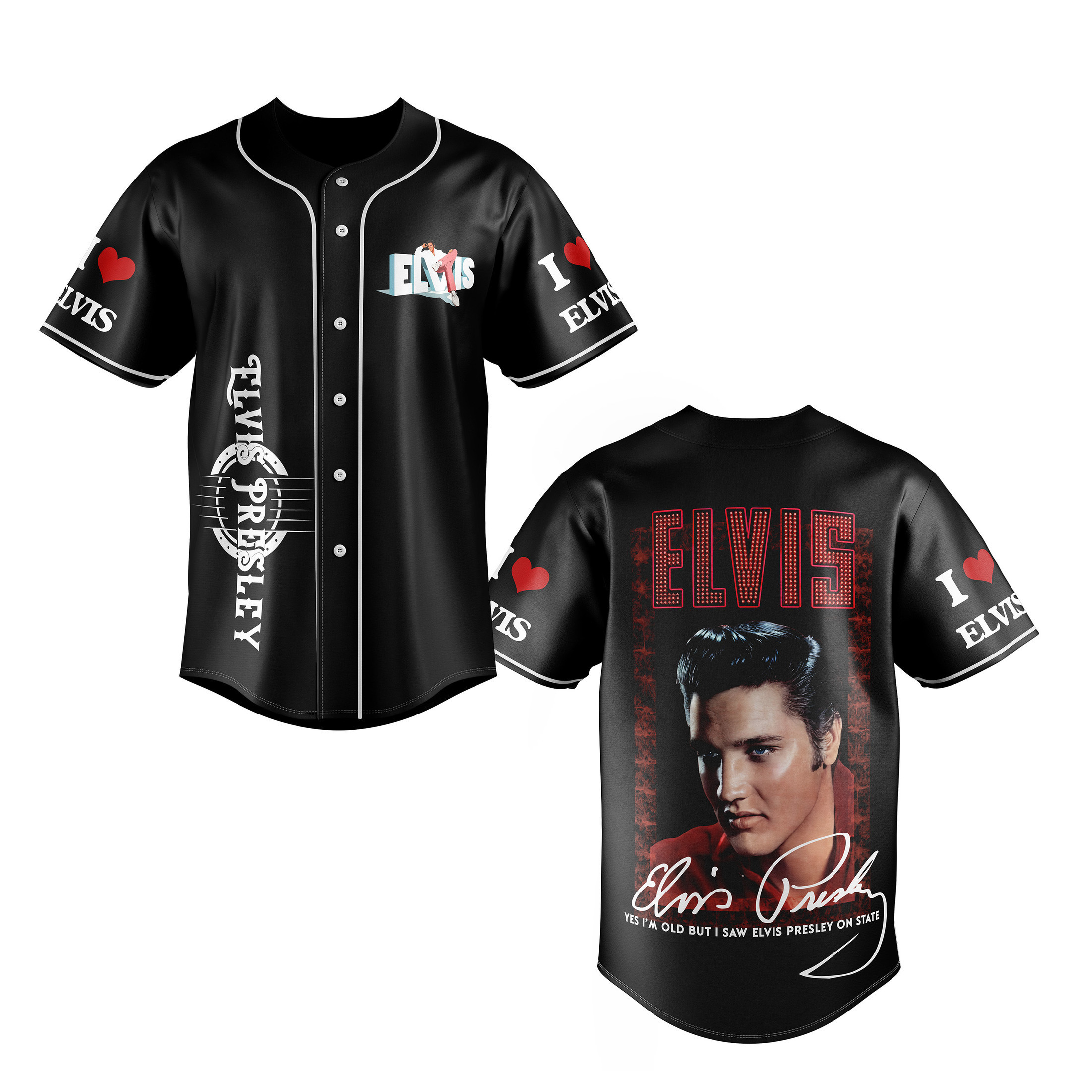 Elvis Presley Baseball Jersey For Fans