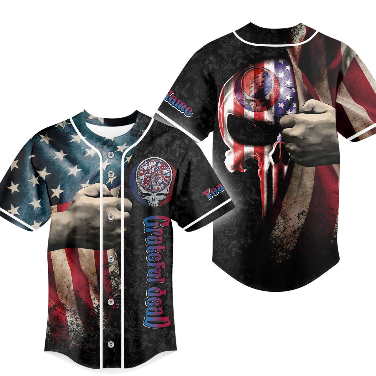 Grateful Dead Baseball Jersey For Fans