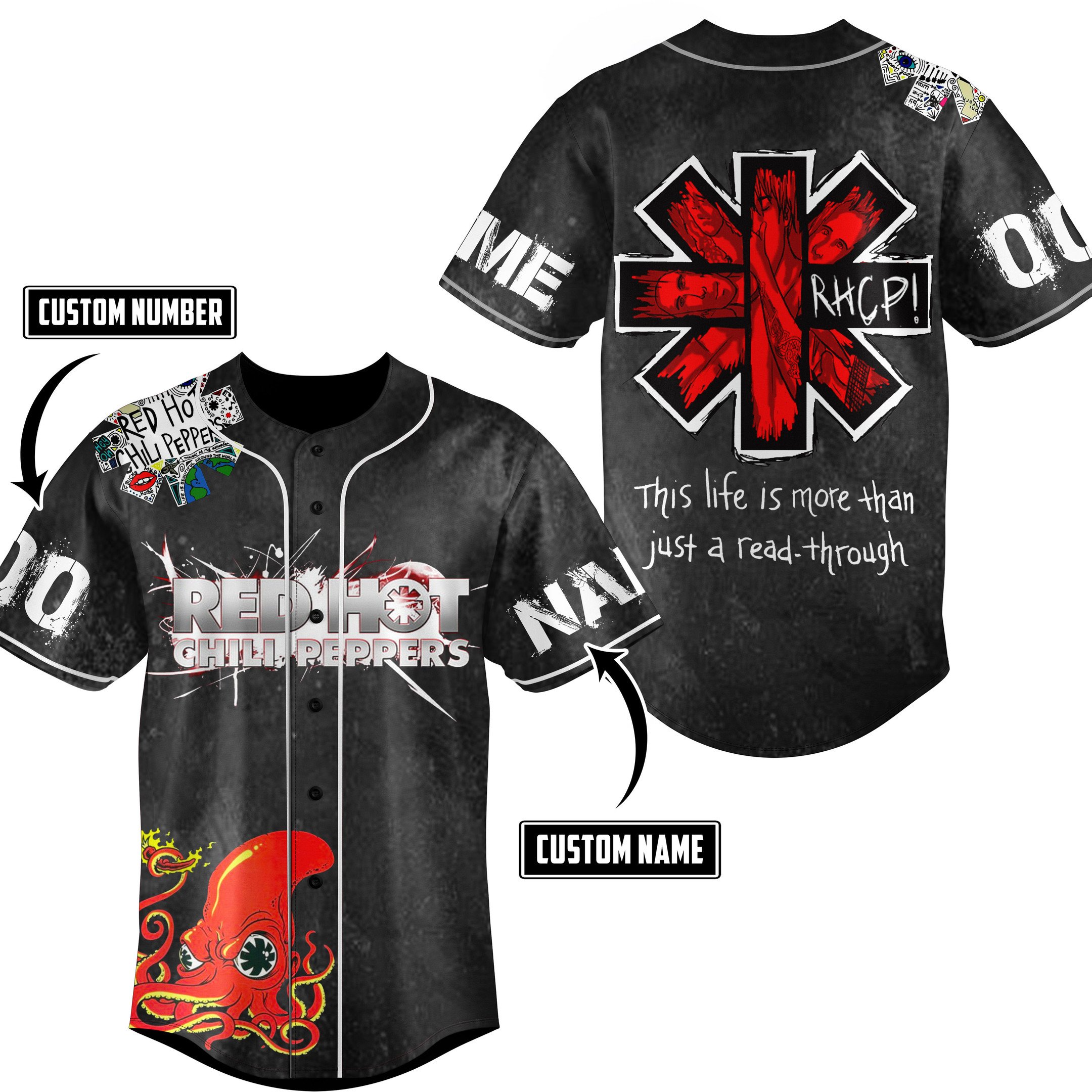Red Hot Chili Peppers Baseball Jersey For Fans