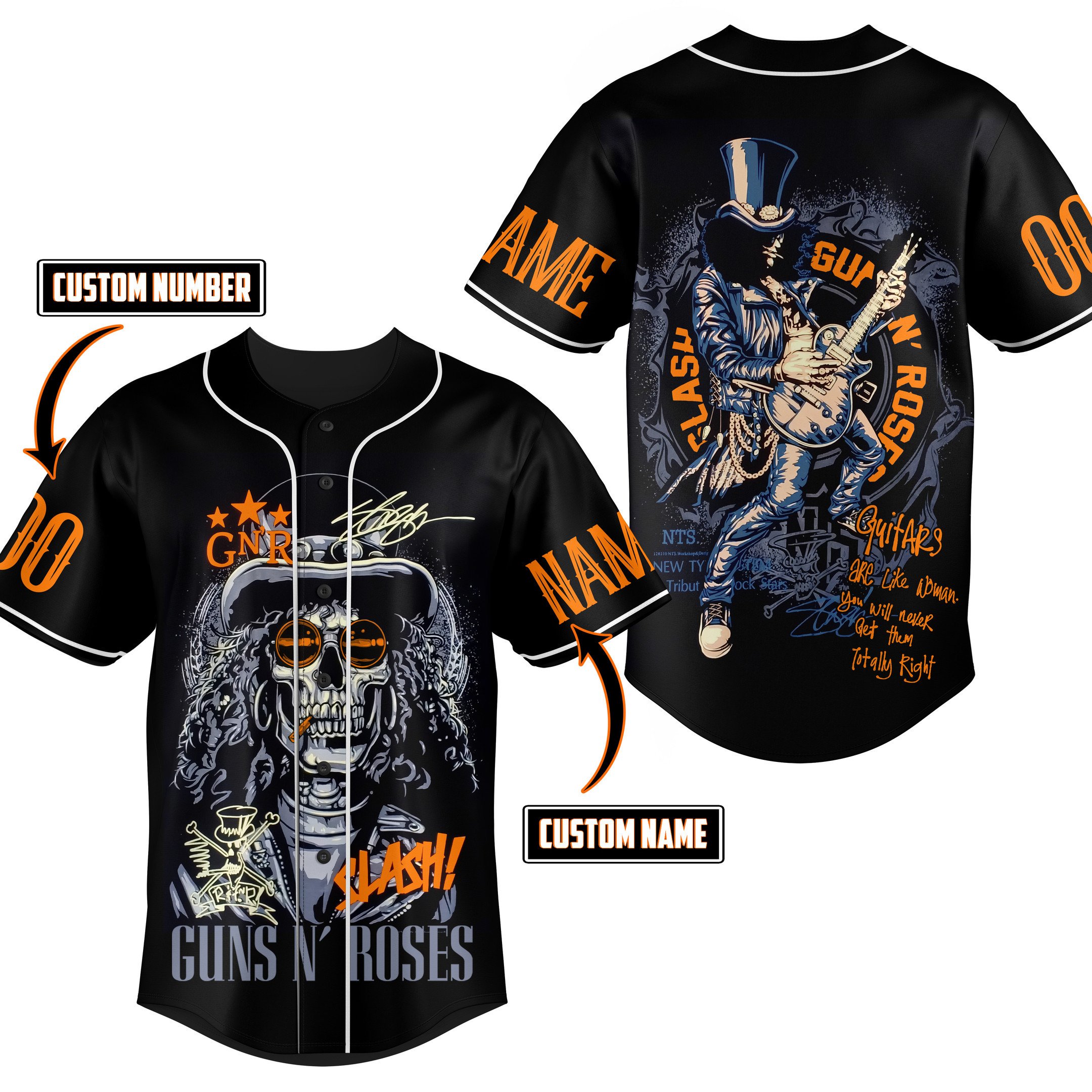 Guns N?Roses Baseball Jersey For Fans