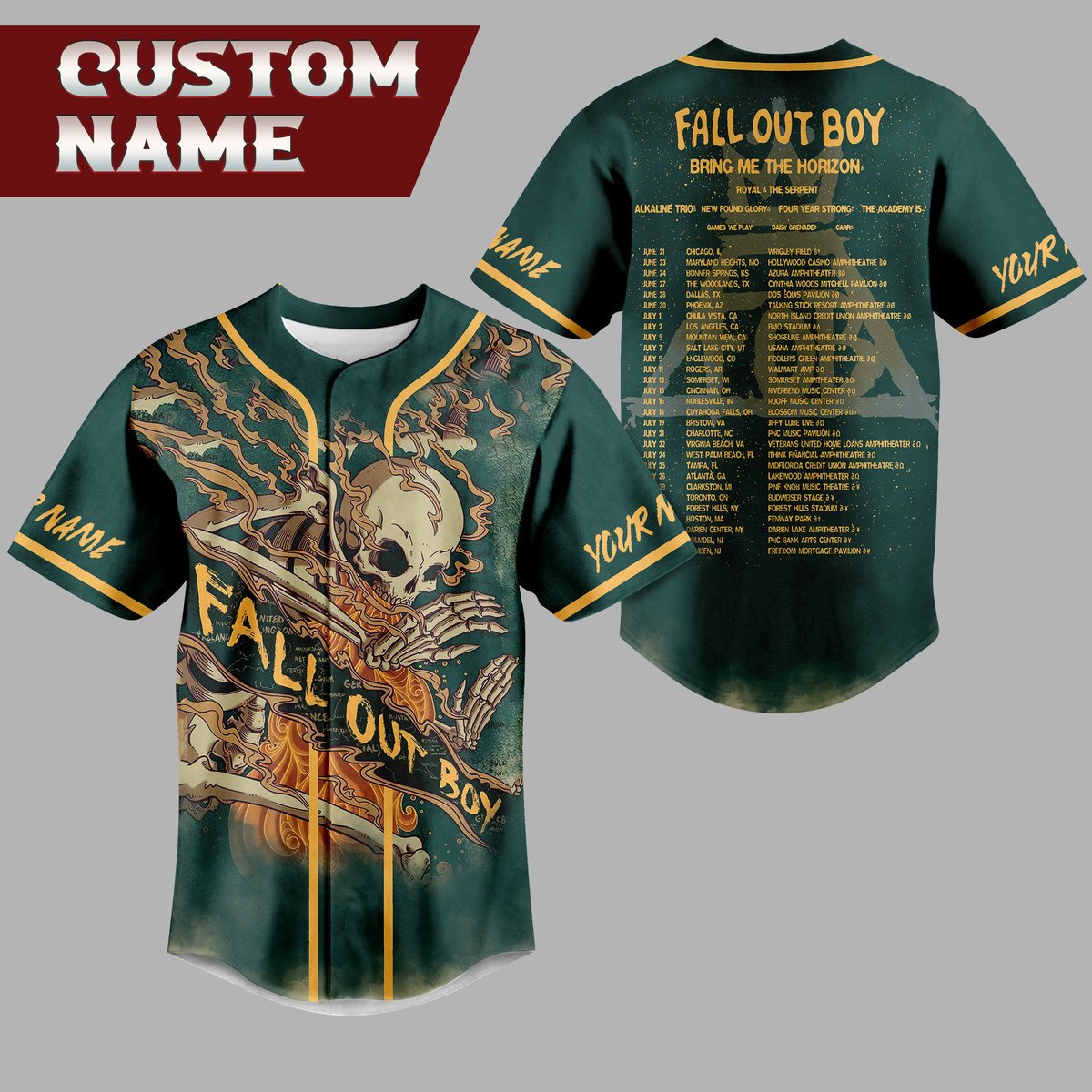 Fall Out Boy Baseball Jersey For Fans