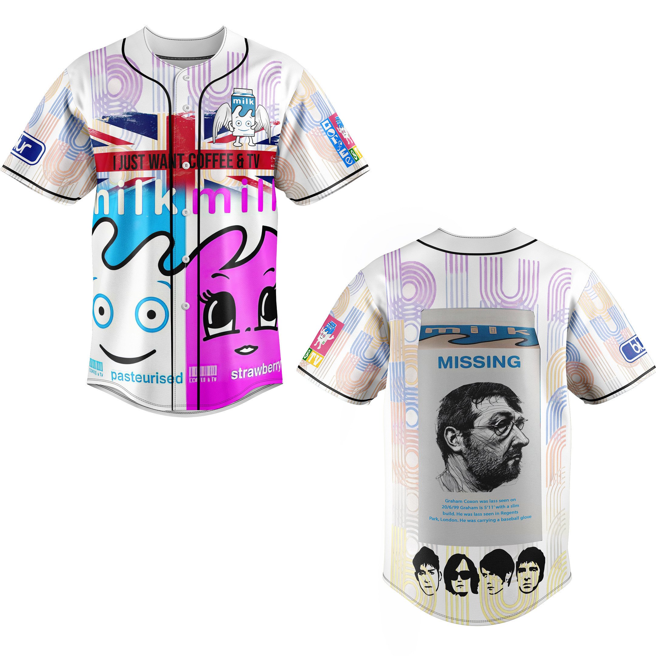 Graham Coxon Baseball Jersey For Fans