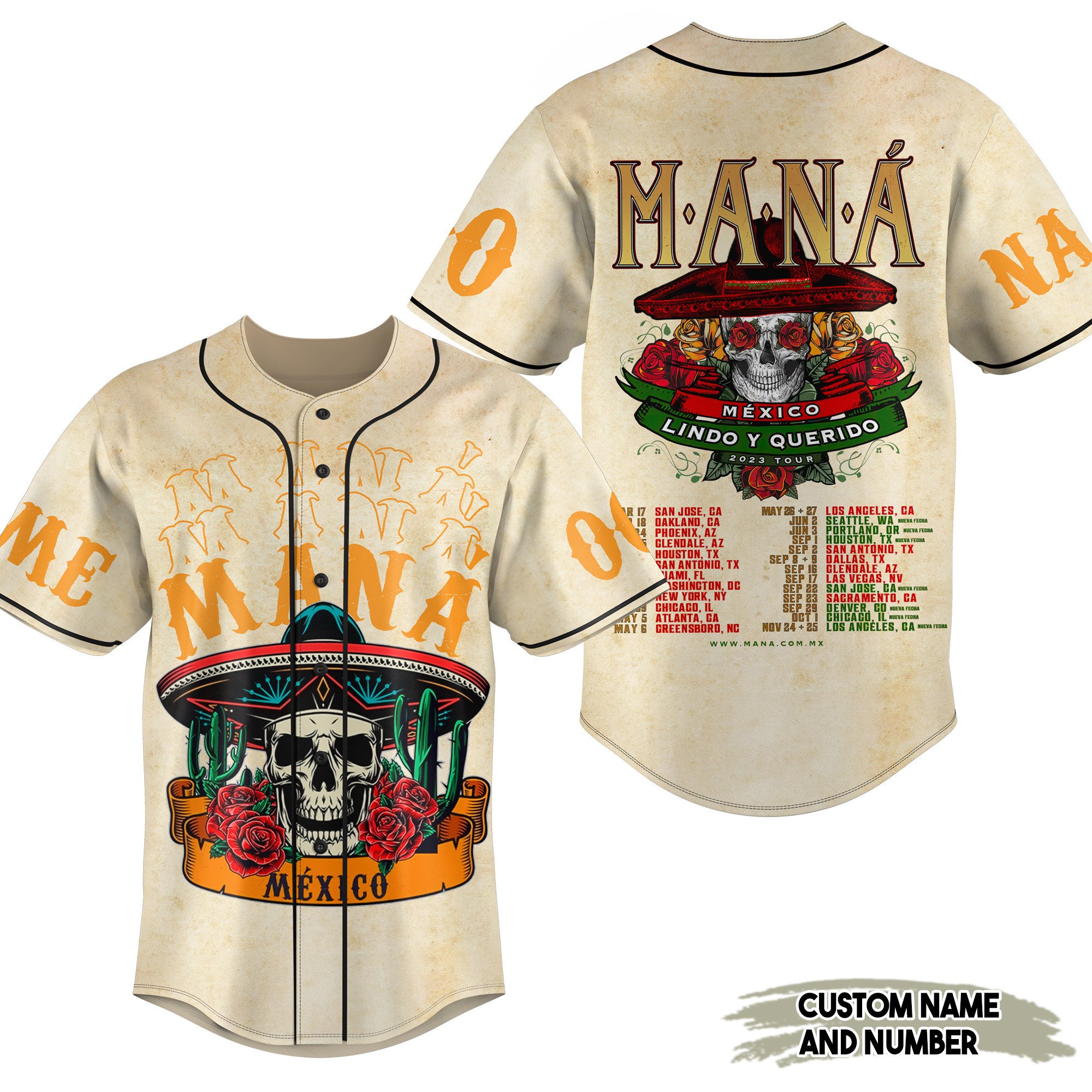 Mana Mexico Lindo Y Querido Baseball Jersey For Fans