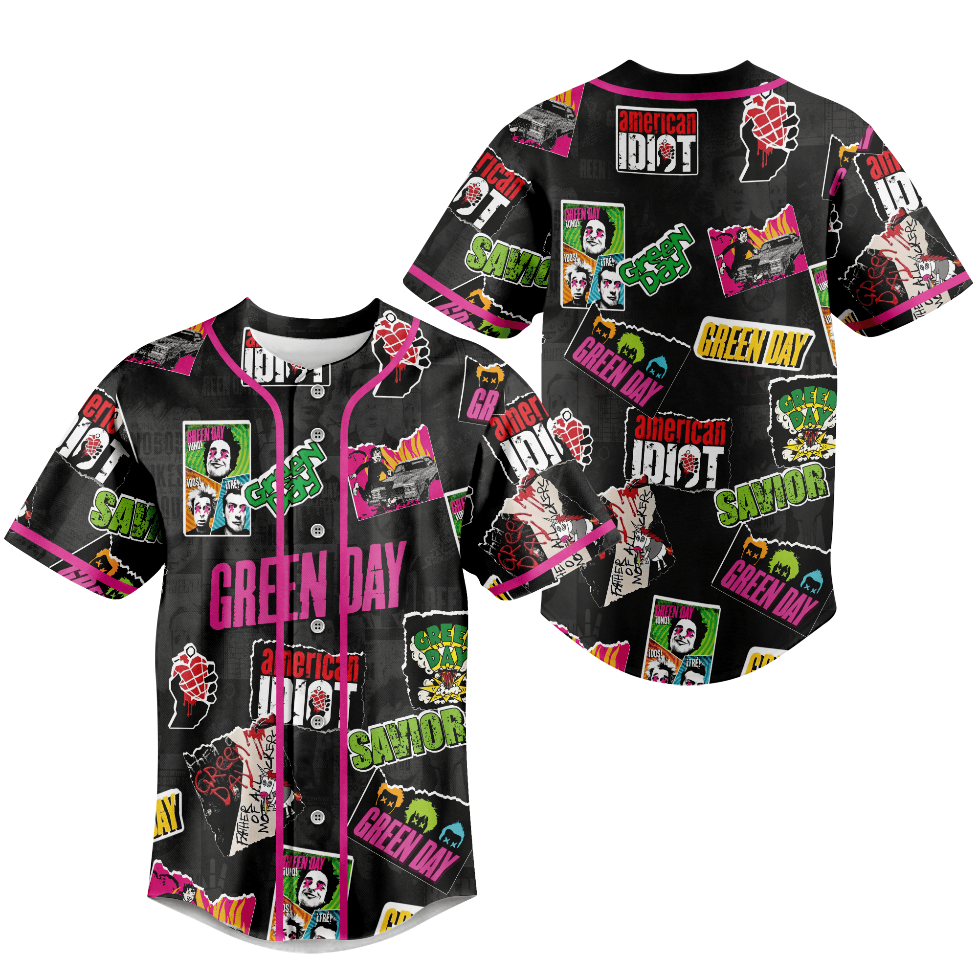 One-Eyed Bastard Green Day Baseball Jersey For Fans