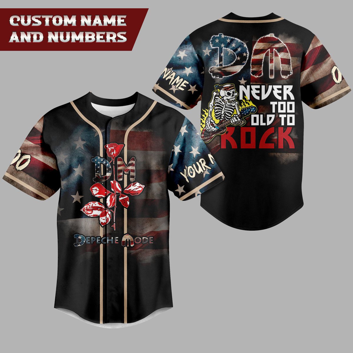 Depeche Mode Baseball Jersey For Fans