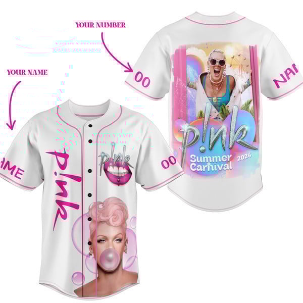 Pink Baseball Jersey For Fans