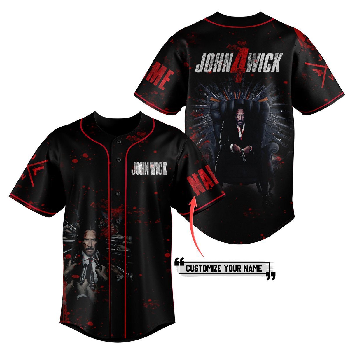 John Wick Baseball Jersey For Fans