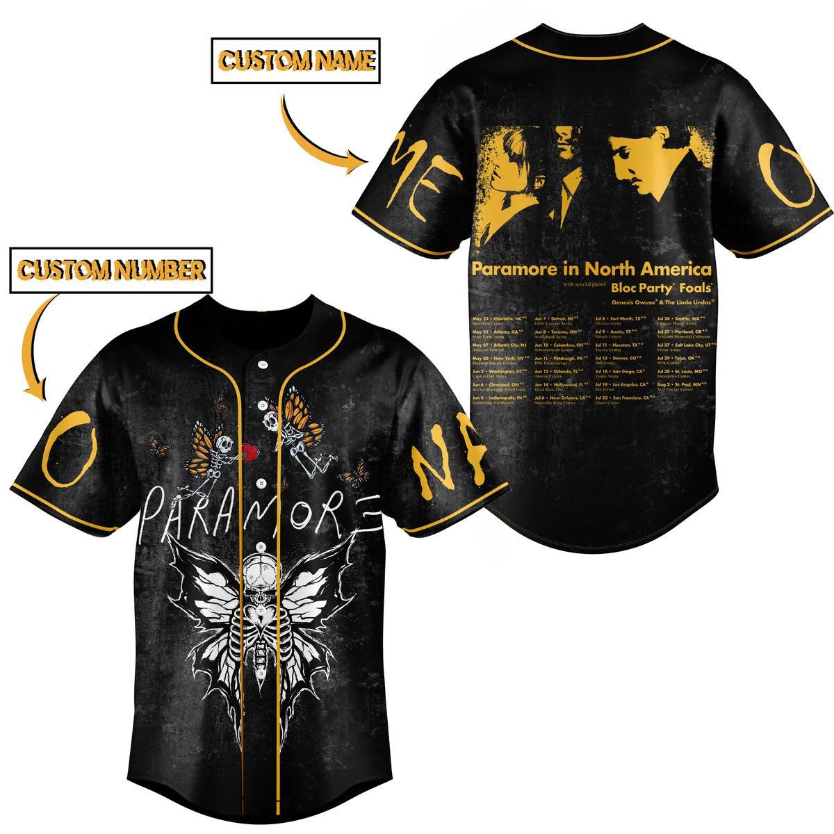 Paramore Baseball Jersey For Fans