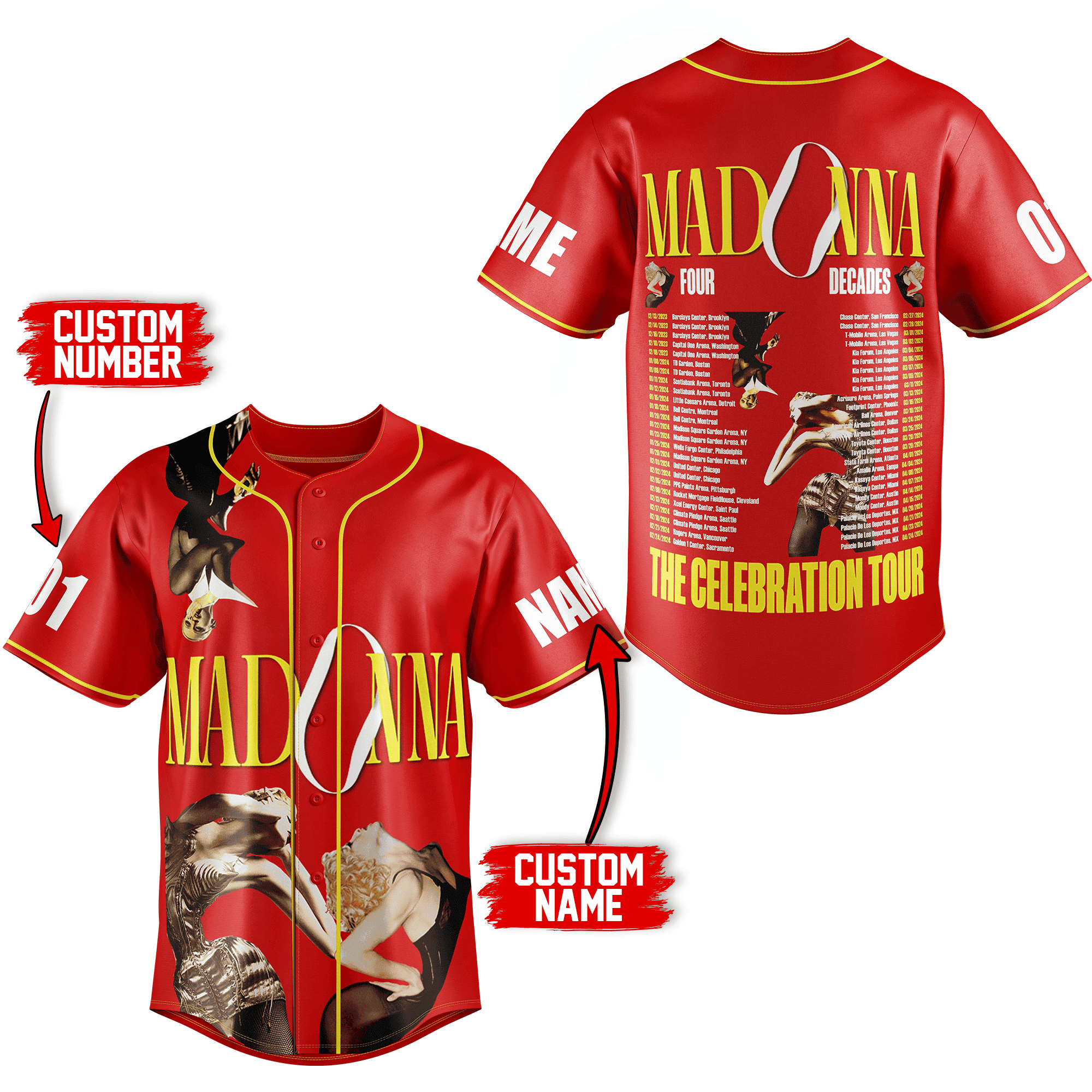 Madonna Baseball Jersey For Fans