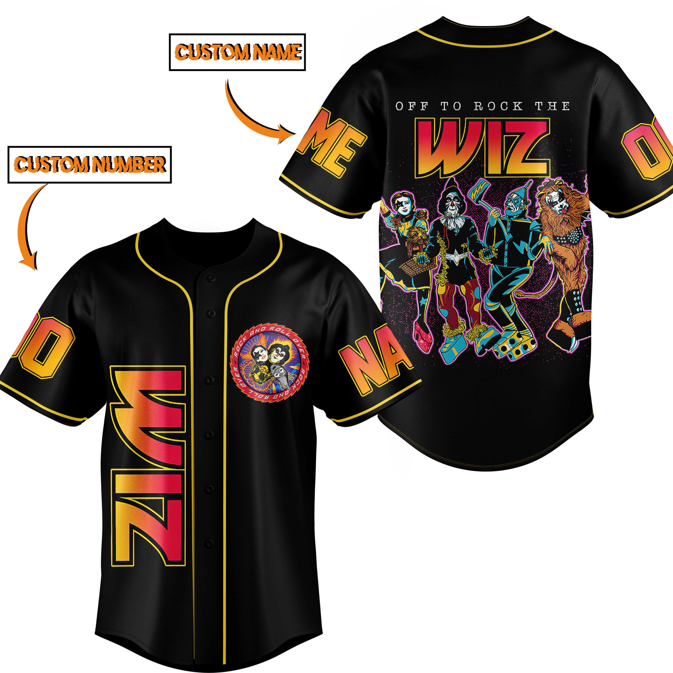 Off To Rock The Wiz Baseball Jersey For Fans