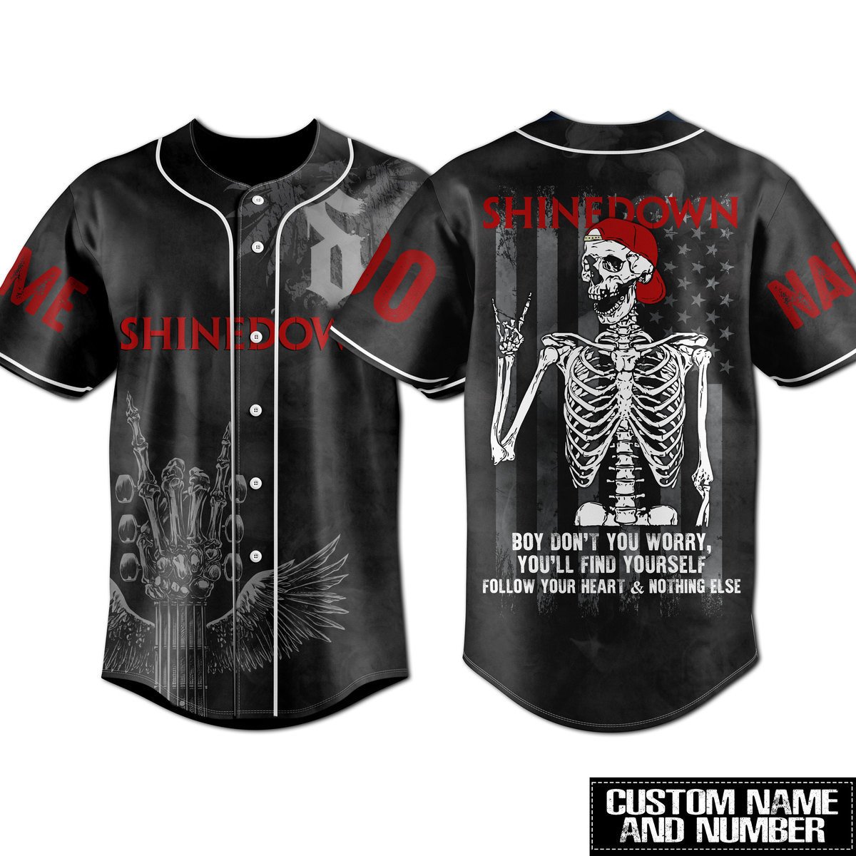 Shinedown Baseball Jersey For Fans