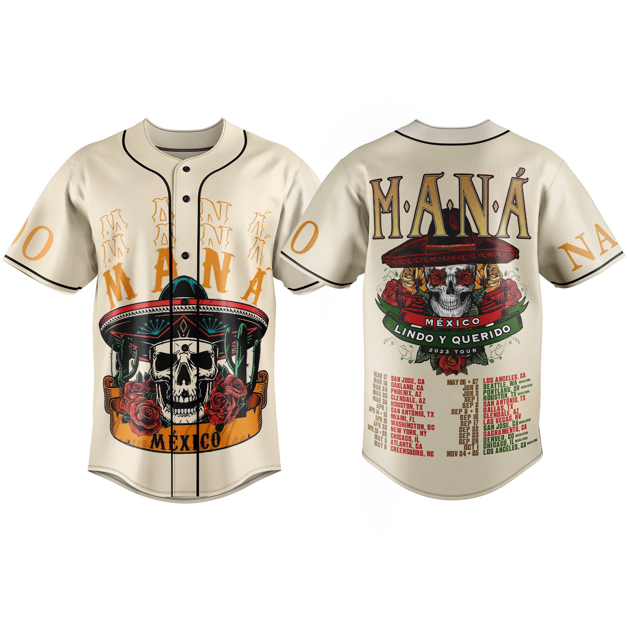 Mana Mexico Lindo Y Querido Baseball Jersey For Fans