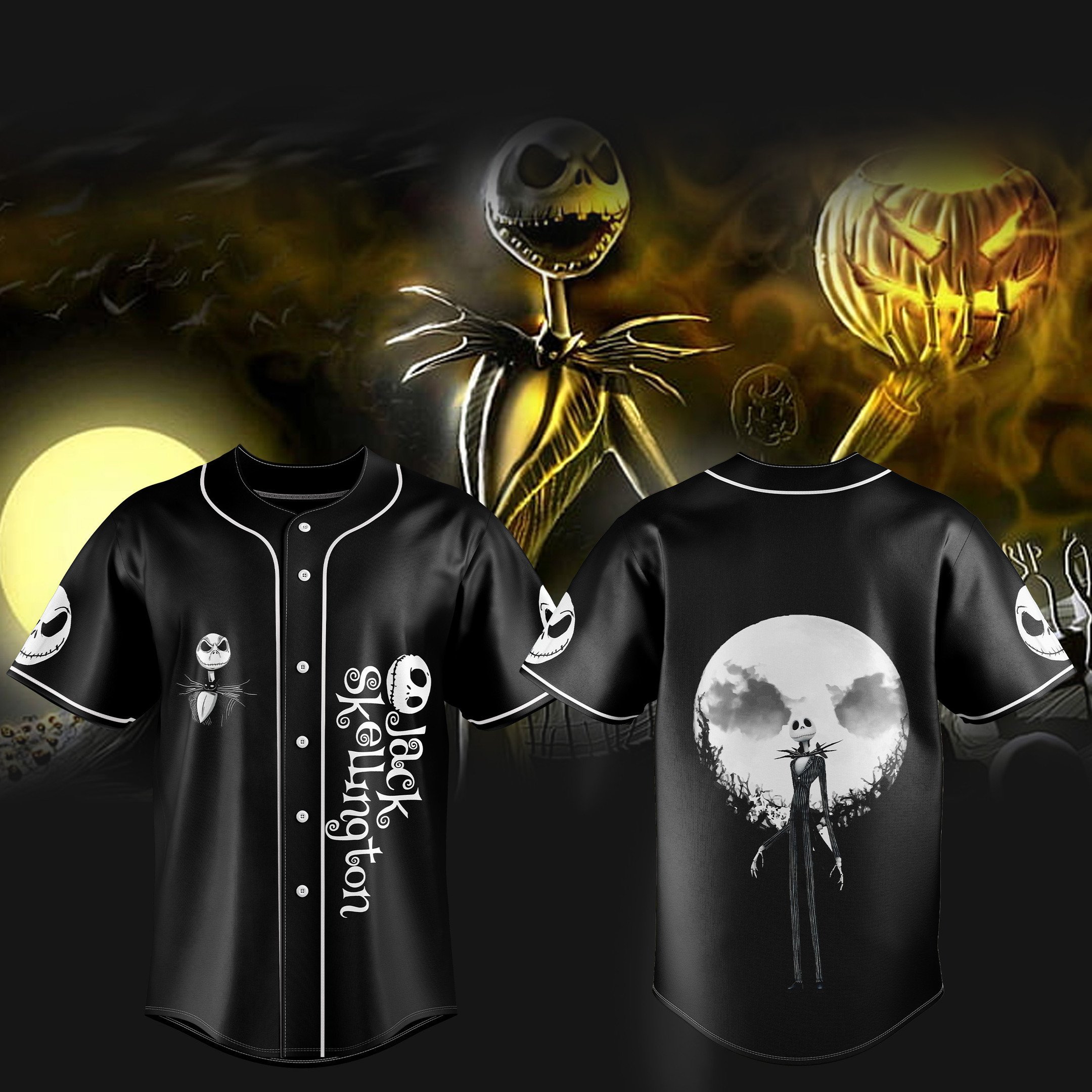 Jack Skellington Baseball Jersey For Fans