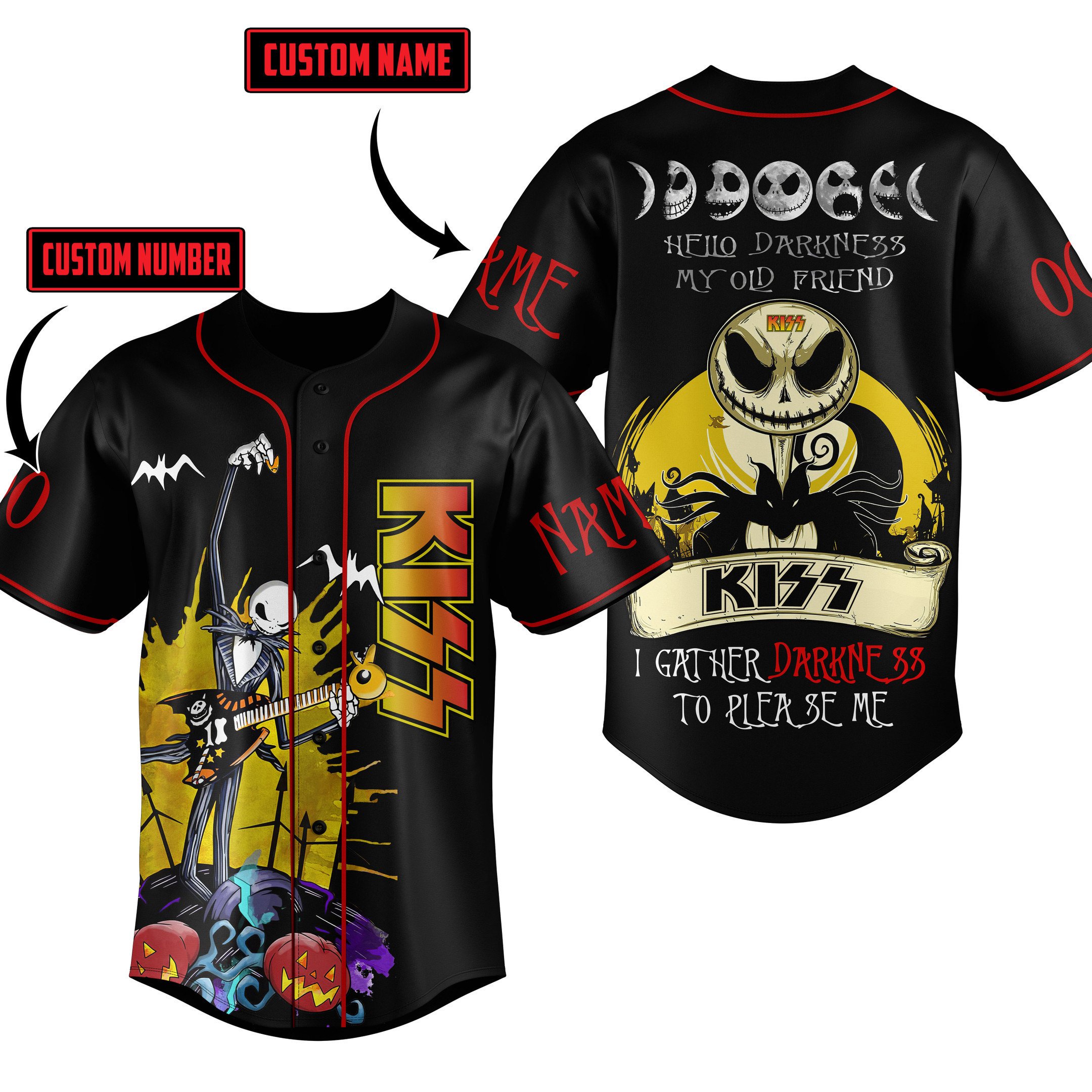 Kiss Baseball Jersey For Fans