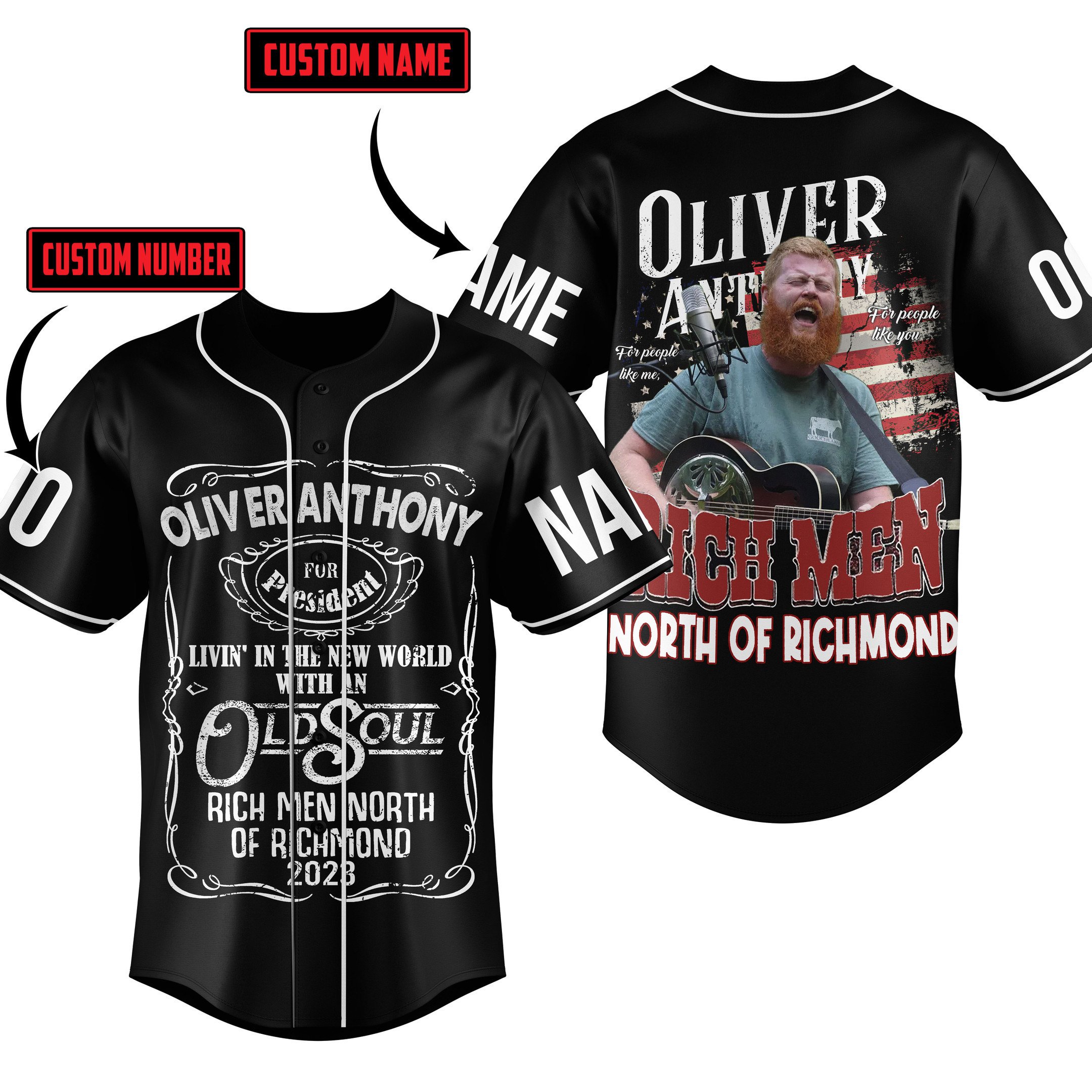 Oliver Anthony Baseball Jersey For Fans